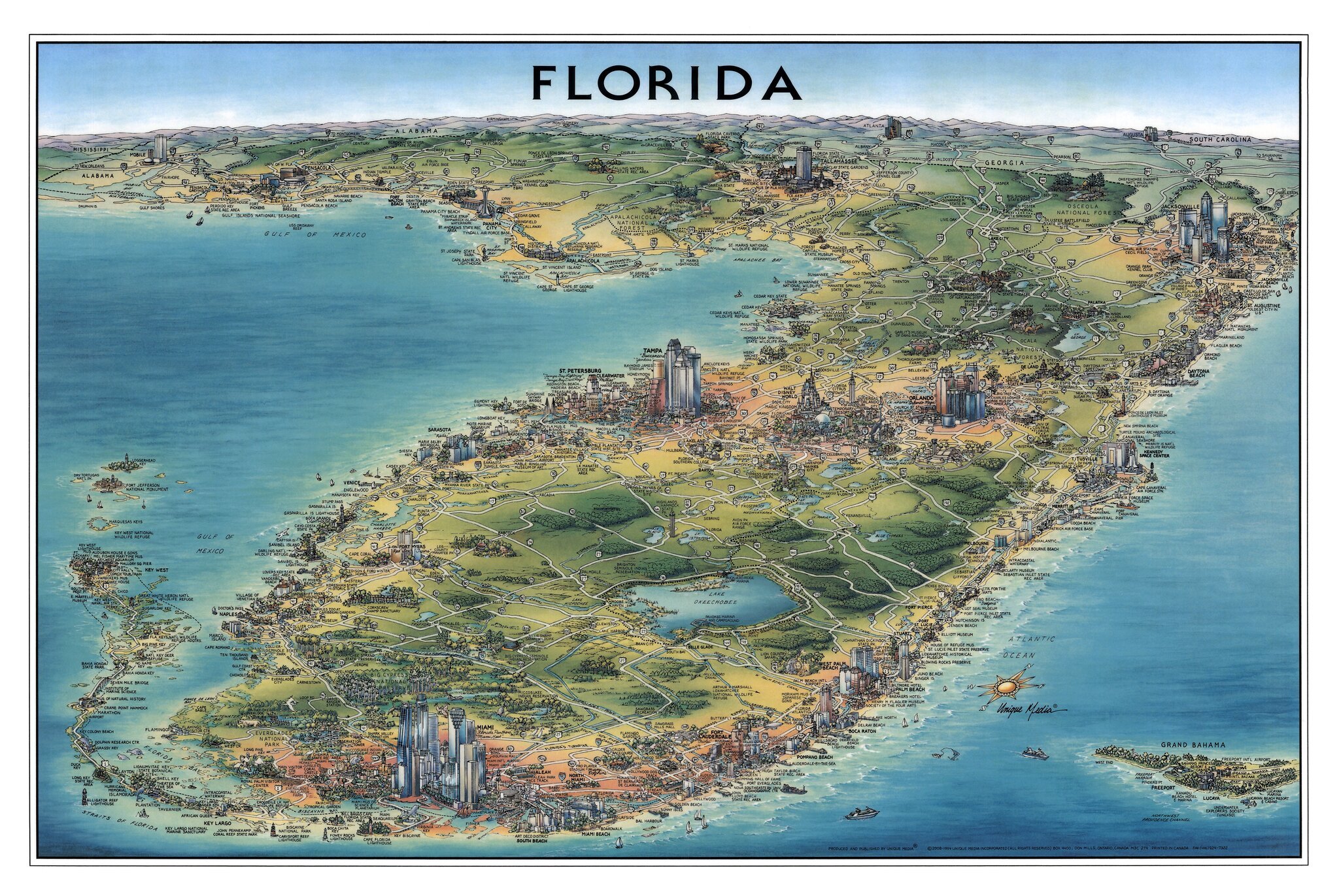 Maps from Unique Media Inc. (The second part) - Cards, Interesting, USA, Geography, Longpost