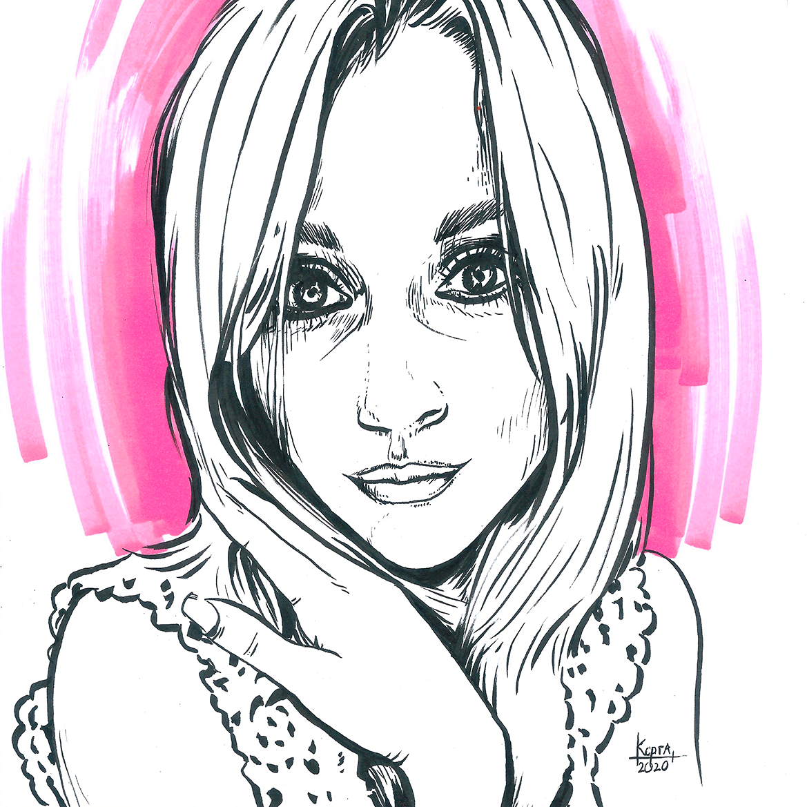 I drew a subscriber - My, Portrait, Sketch, Illustrations, Drawing, Art, Brushpin, Graphics, Artist, Video, Longpost