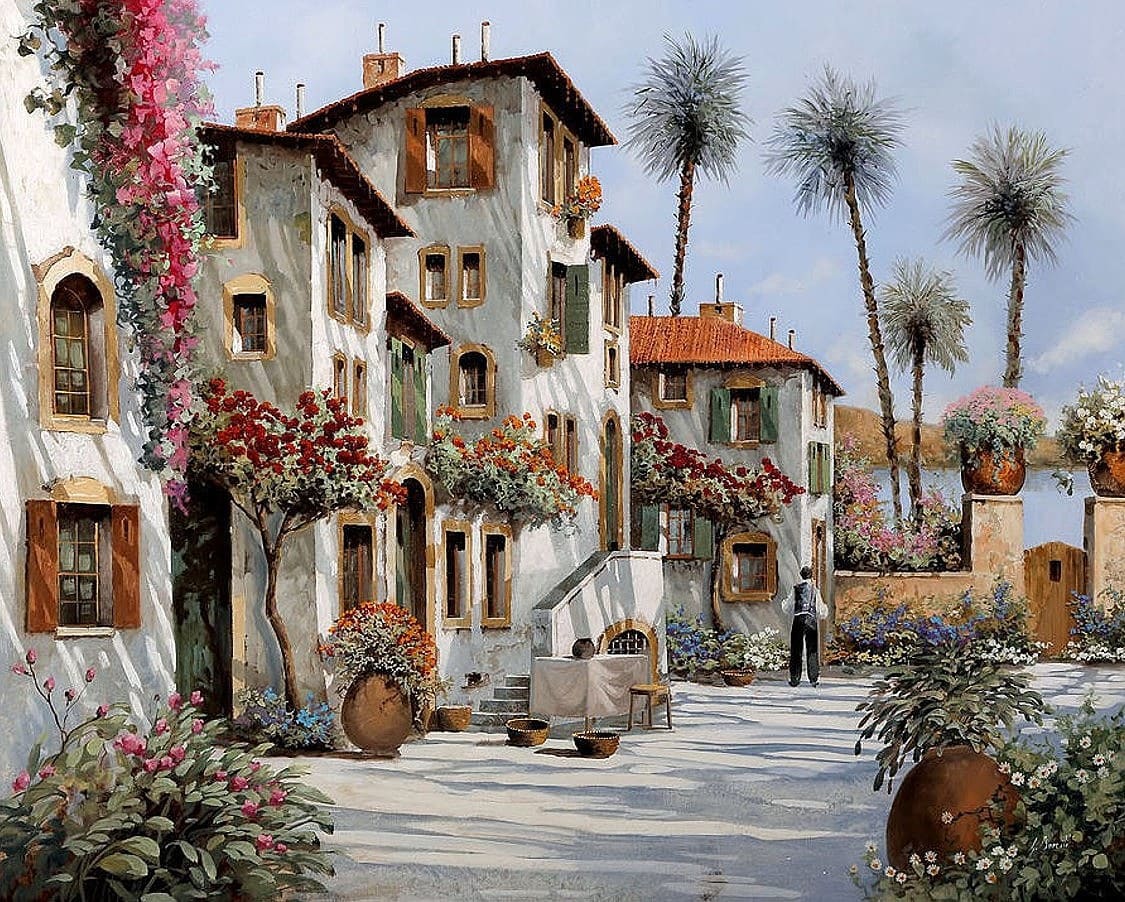 Художник  Гвидо Борелли (Guido Borelli) - Художник, Живопись, Картина, Длиннопост