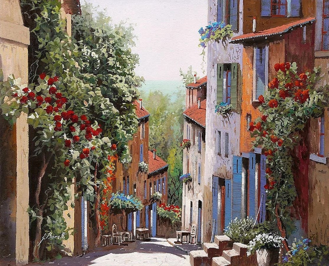 Художник  Гвидо Борелли (Guido Borelli) - Художник, Живопись, Картина, Длиннопост