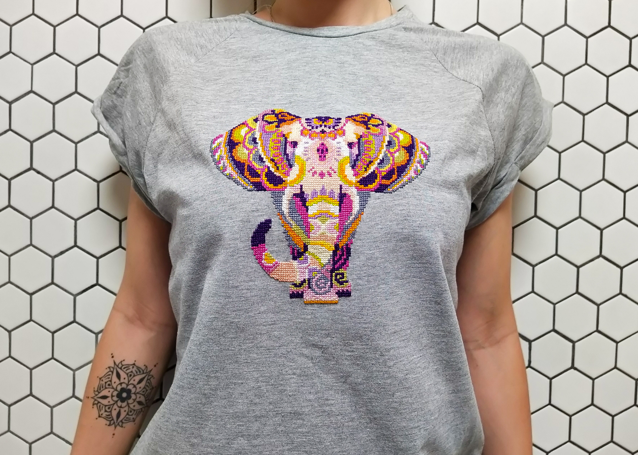 Схема вышивки - Могучий слон