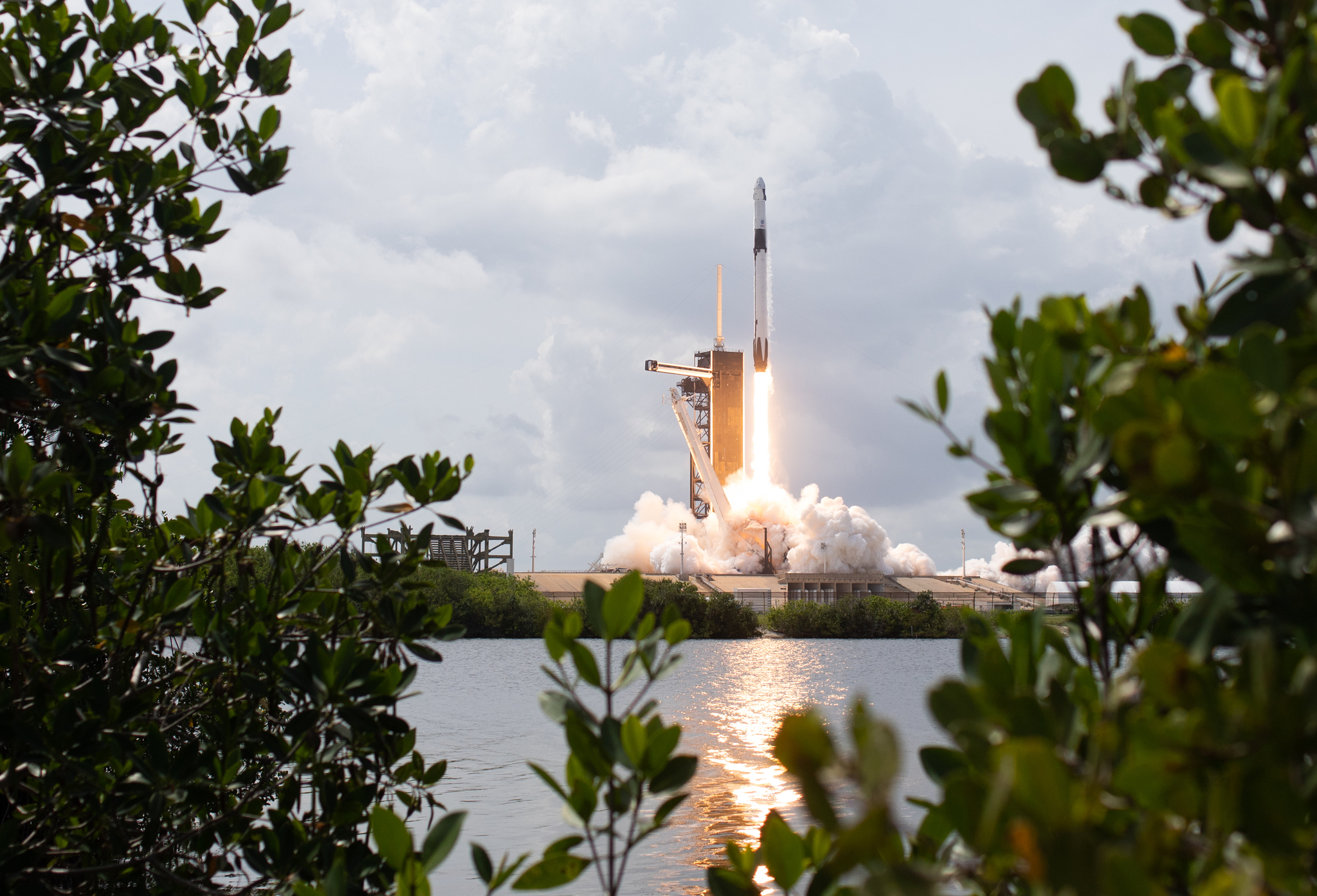 Photos of the launch of the Falcon 9 launch vehicle with the Crew Dragon manned spacecraft to the ISS - Spacex, NASA, Dragon 2, Falcon 9, Running, Space, Longpost