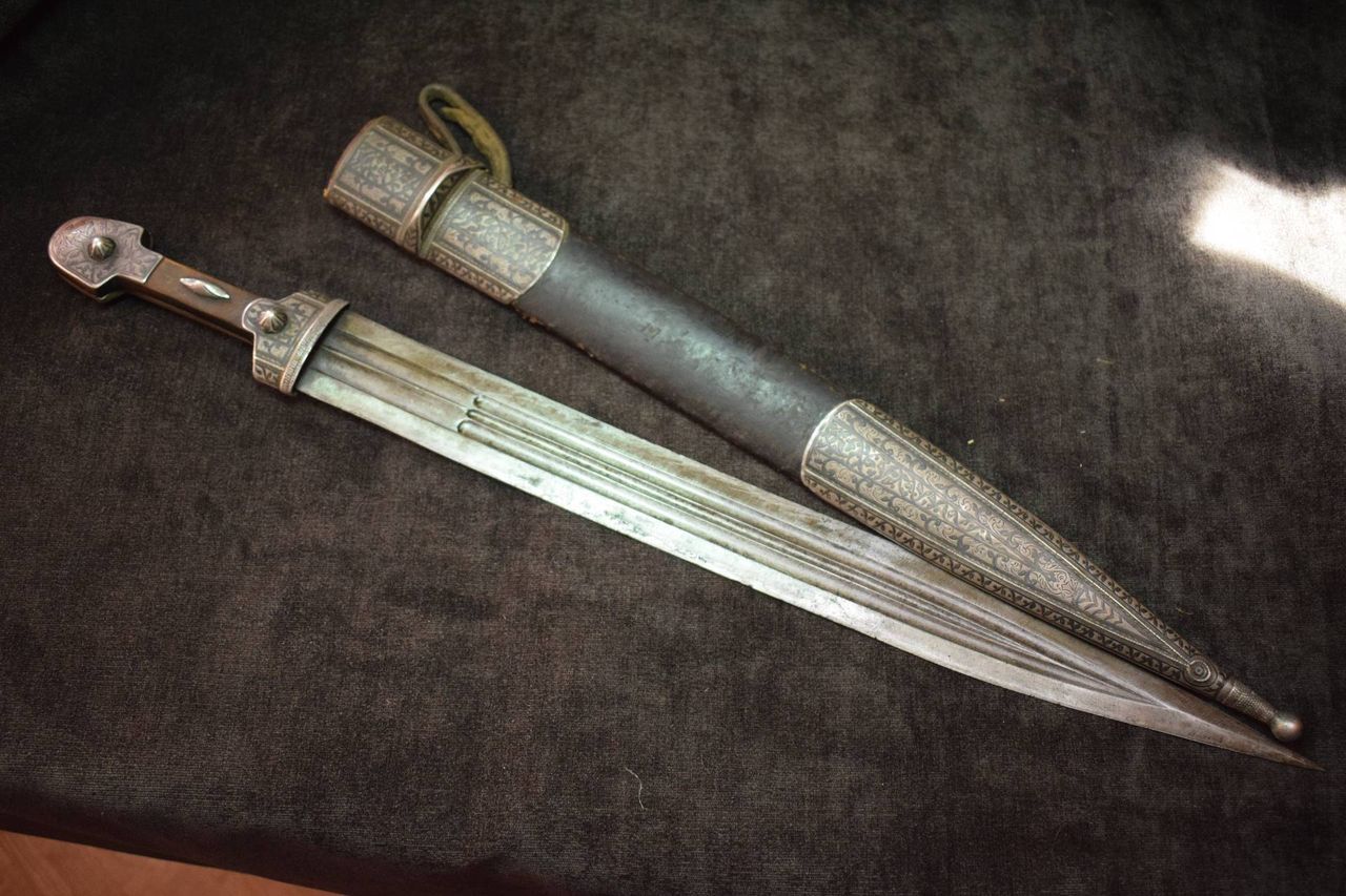 My dagger shines with a golden finish... A few words about the weapons of the Caucasus - My, Dagger, Steel arms, Knife, Story, Bayonet, Longpost