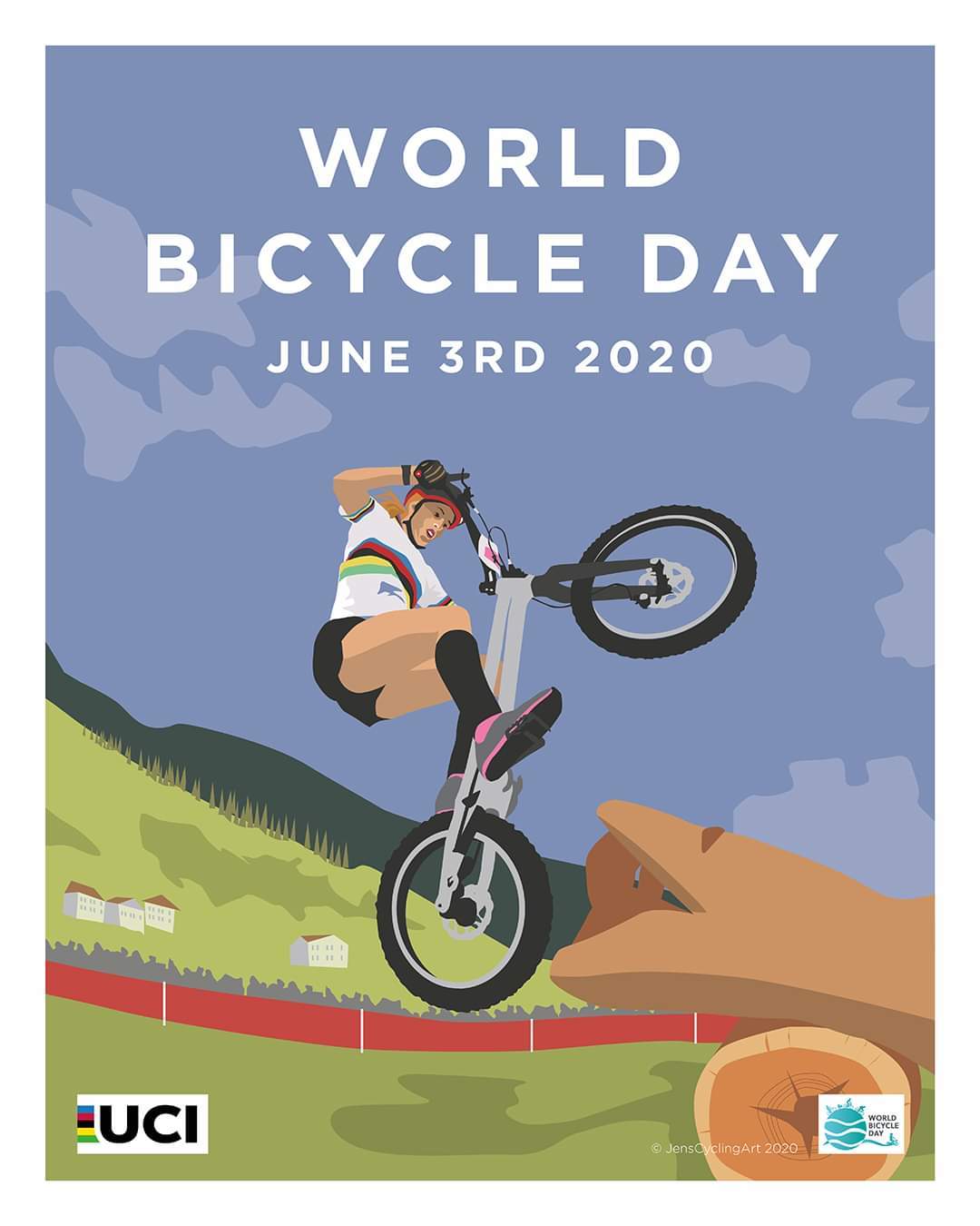 World Bicycle Day - A bike, Holidays, Poster, Longpost