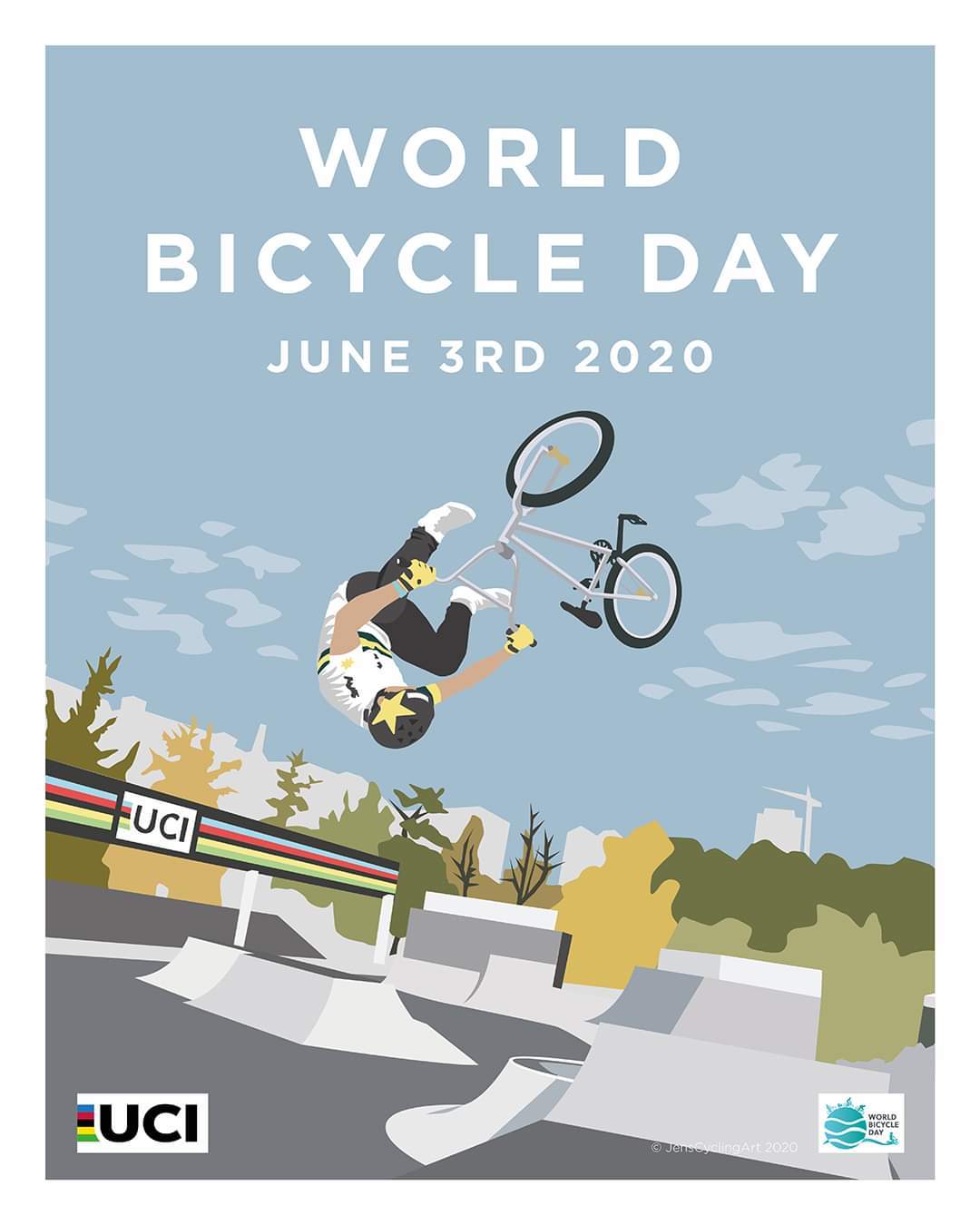 World Bicycle Day - A bike, Holidays, Poster, Longpost