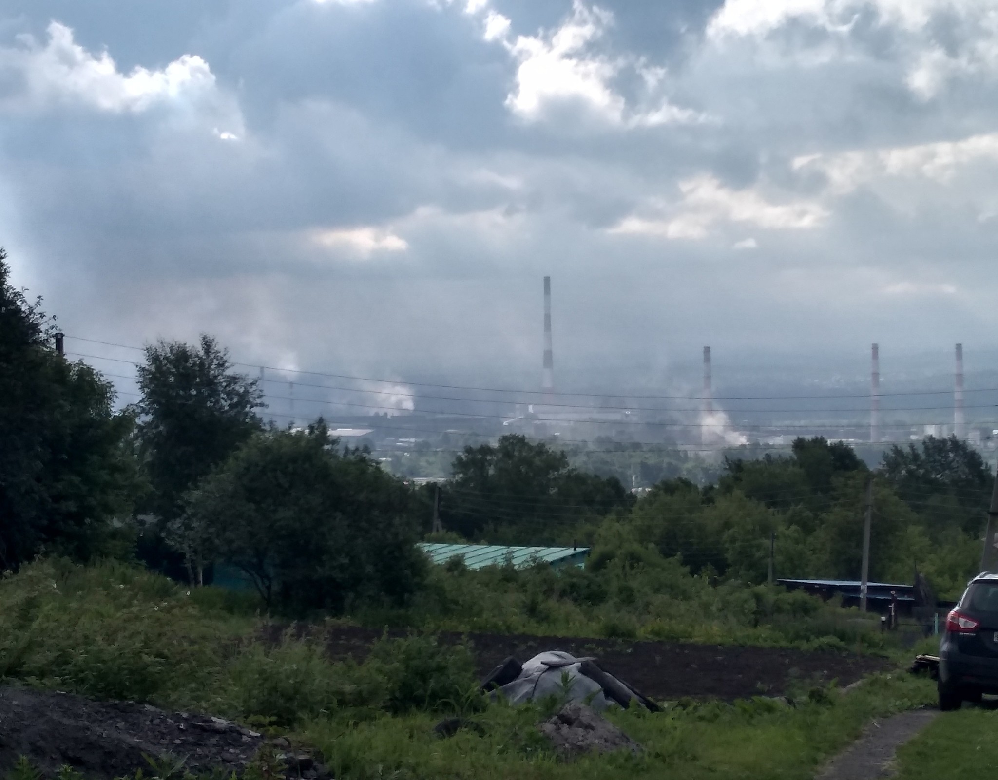 My beloved city is melting in a blue haze - My, Панорама, Chimney