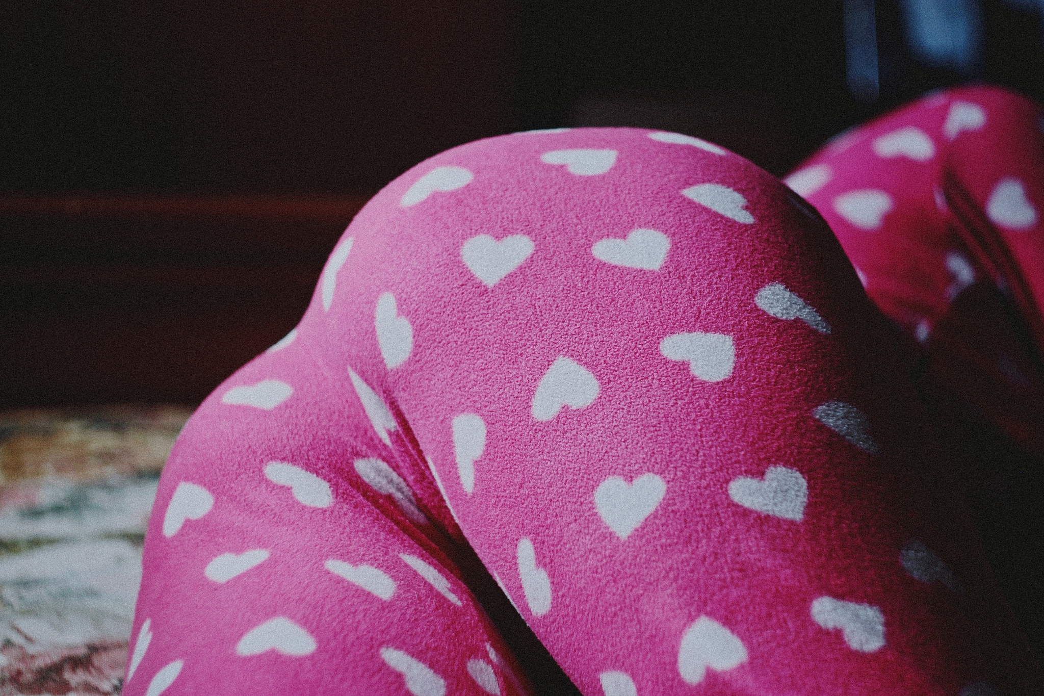 Hearts - NSFW, My, The photo, Pajamas, Booty, Longpost