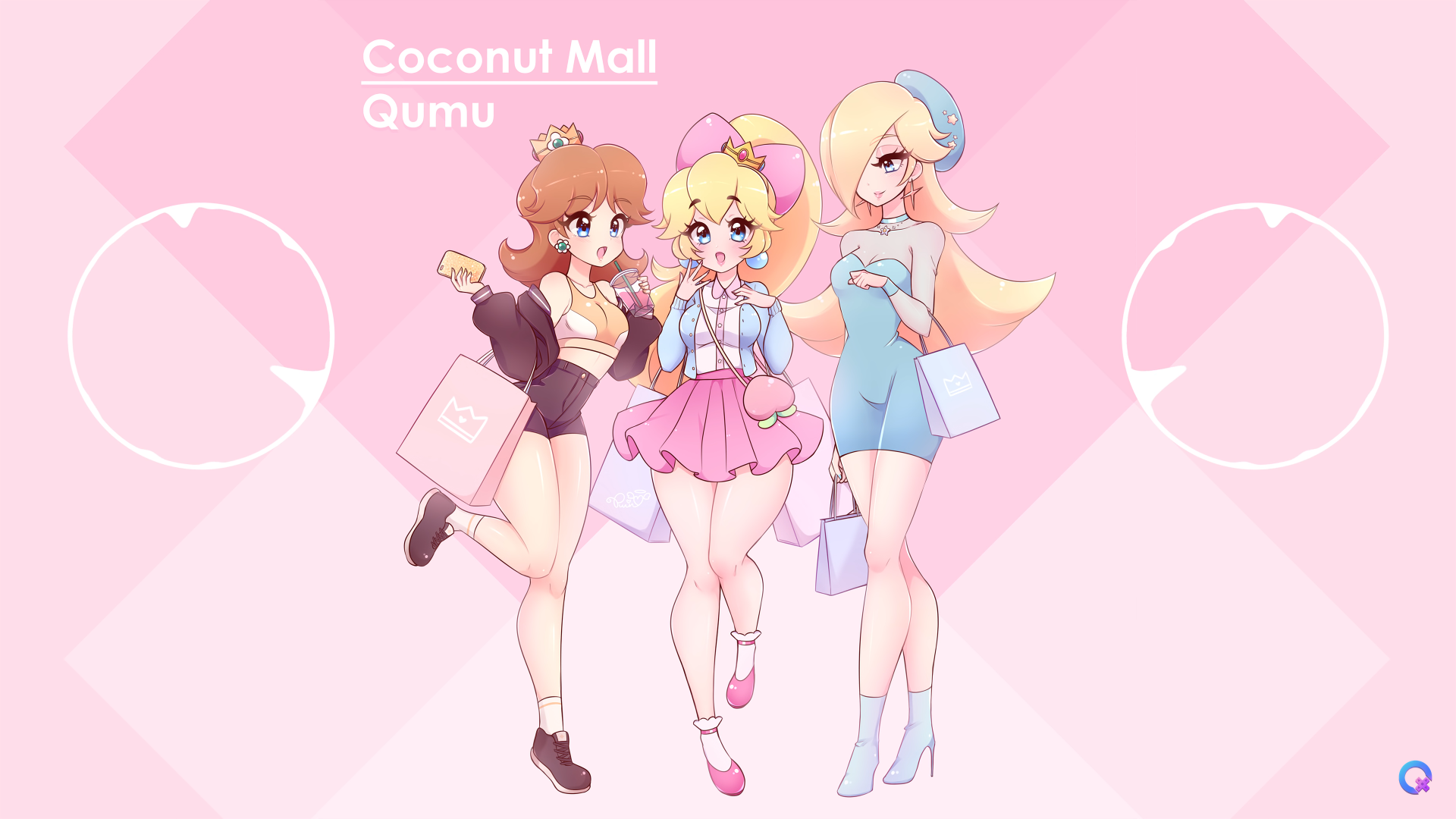 Princesses - Games, Super mario bros, Mario, Princess peach, Art, Anime art, Princess Daisy