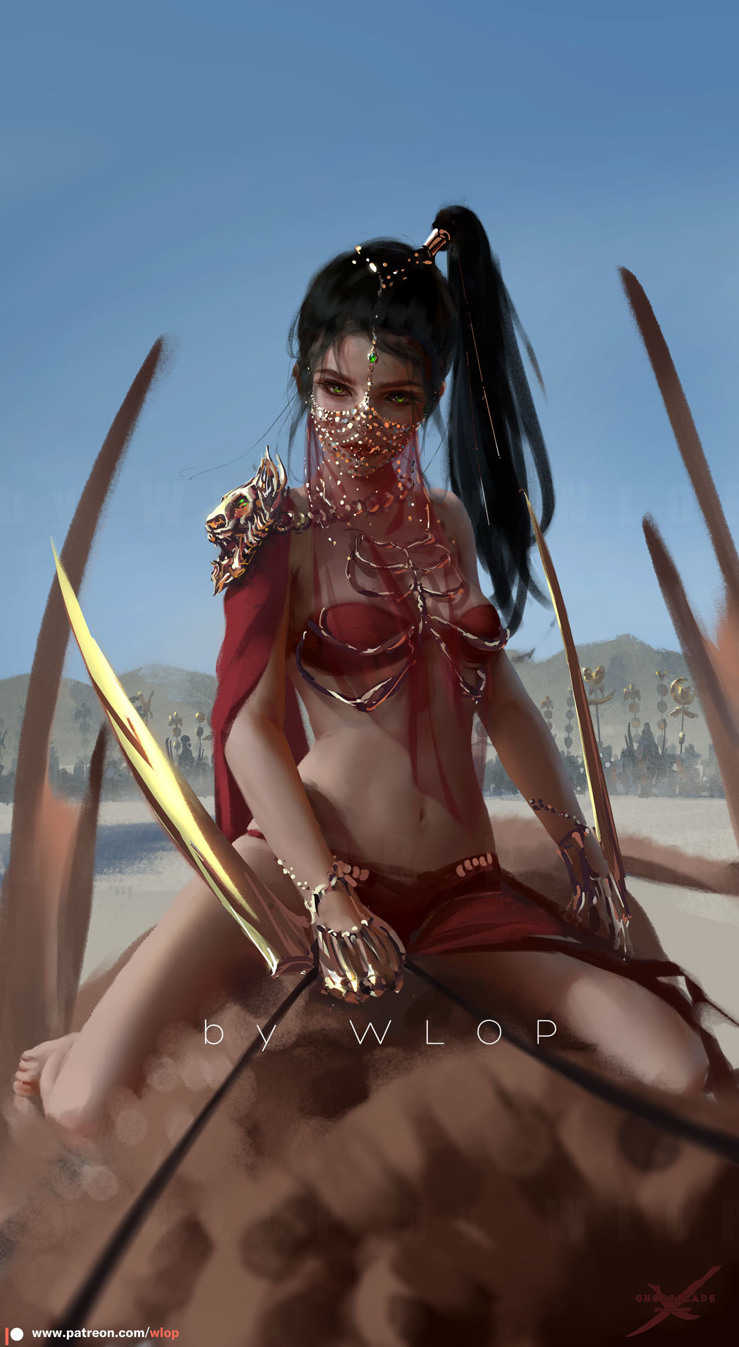 Lylian - Drawing, Ghostblade, Wlop, Art, Girls