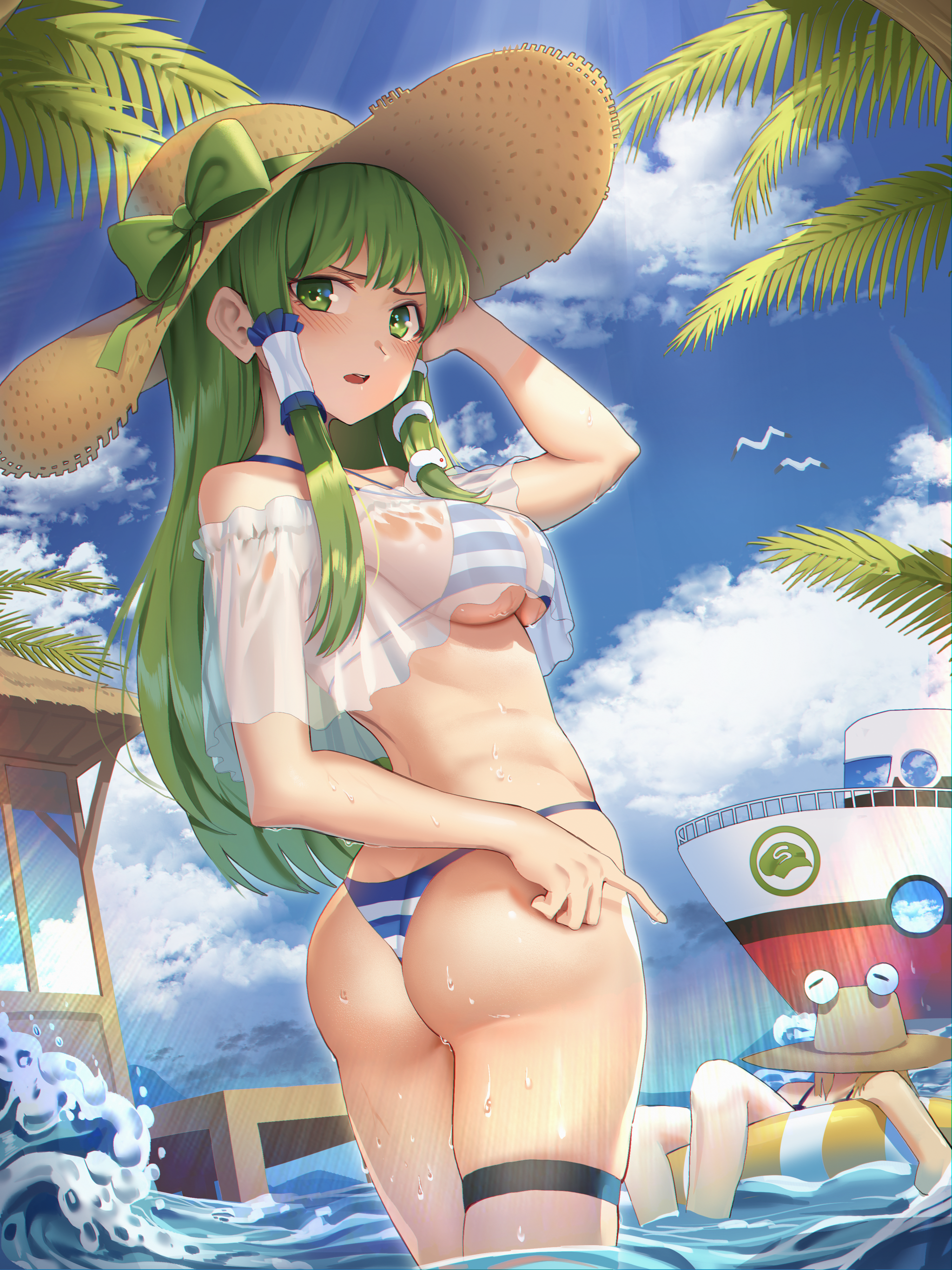 Sanae & Suwako - NSFW, Touhou, Kochiya Sanae, Moriya suwako, Anime Art, Аниме, Goback