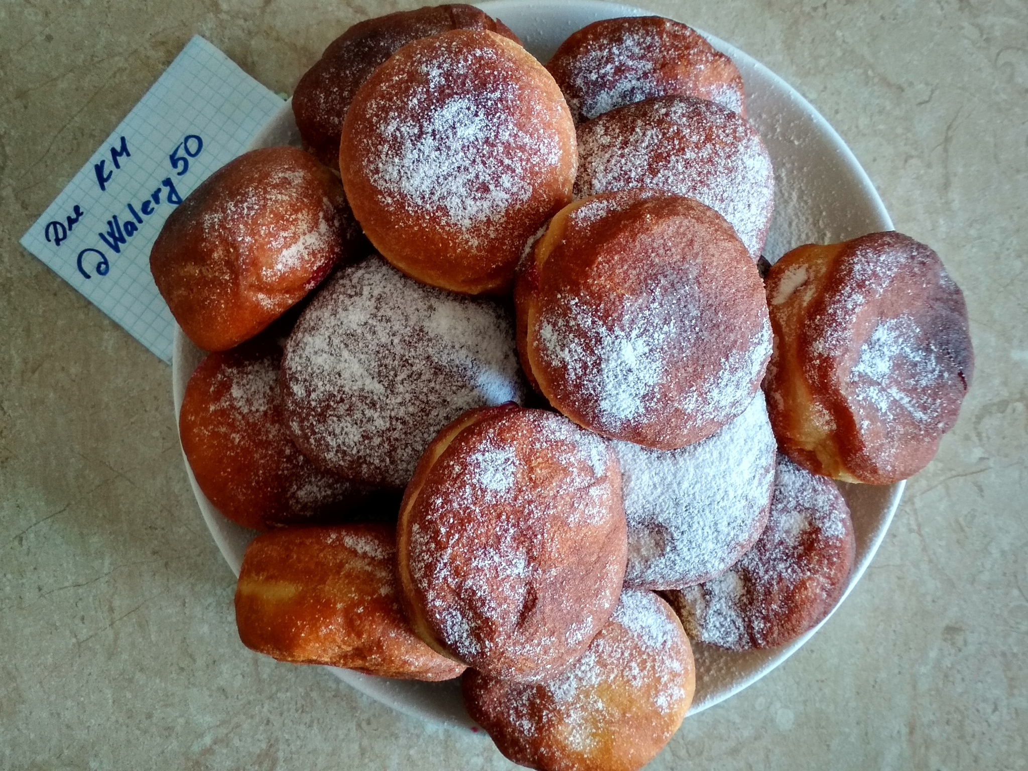 Berliners - My, Donuts, Bakery products, Dough, Longpost, Recipe