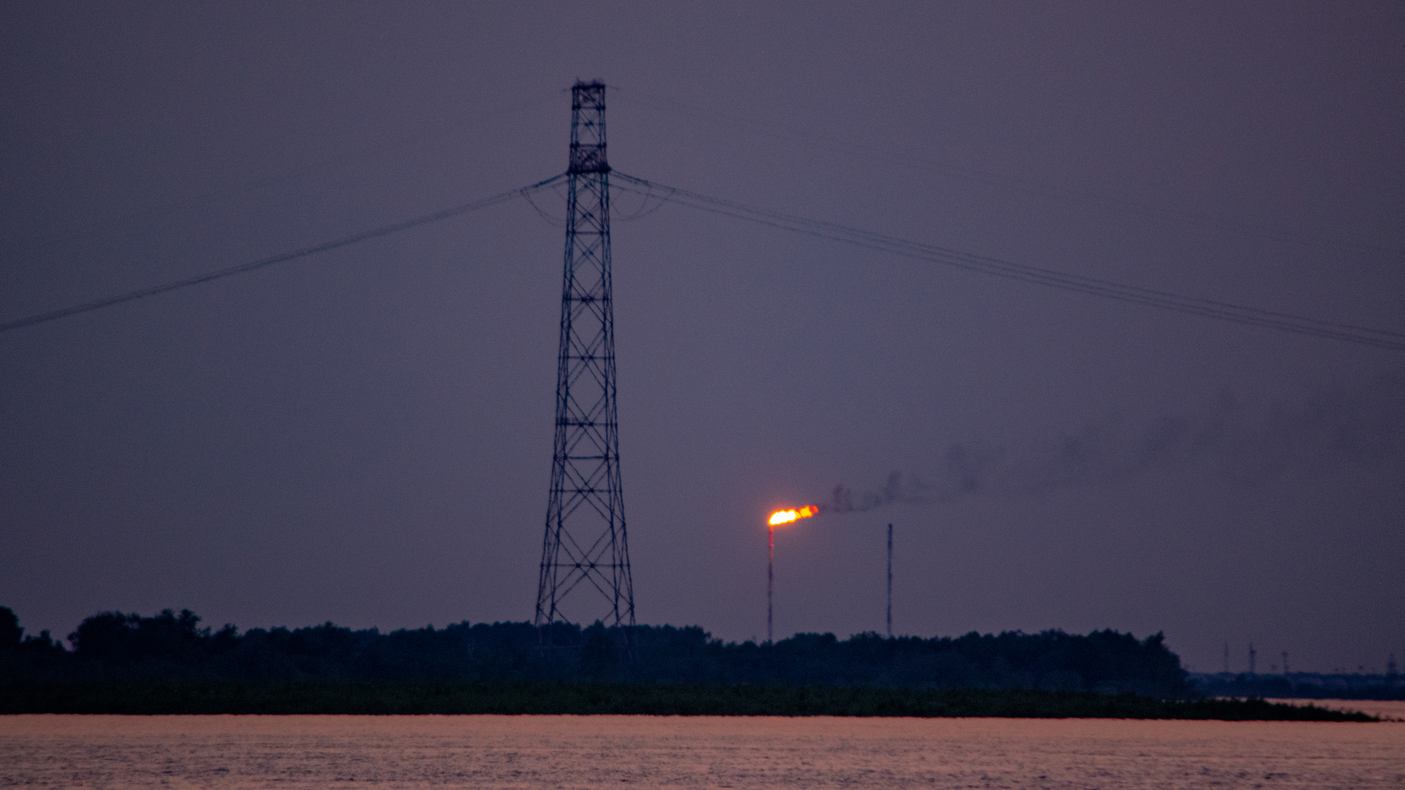 In the evening near the Surgut bridge - My, Evening, Sunset, Surgut, KhMAO, Bridge, Nikon, Nikon d5300, Longpost