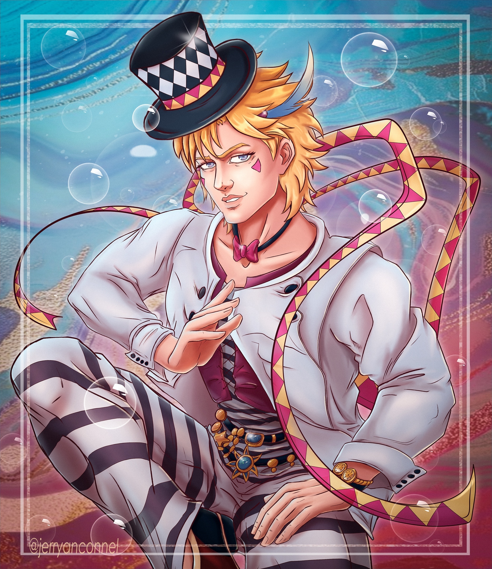 Caesar - My, Anime, Anime art, Jojos bizarre adventure, Ceasar, Art