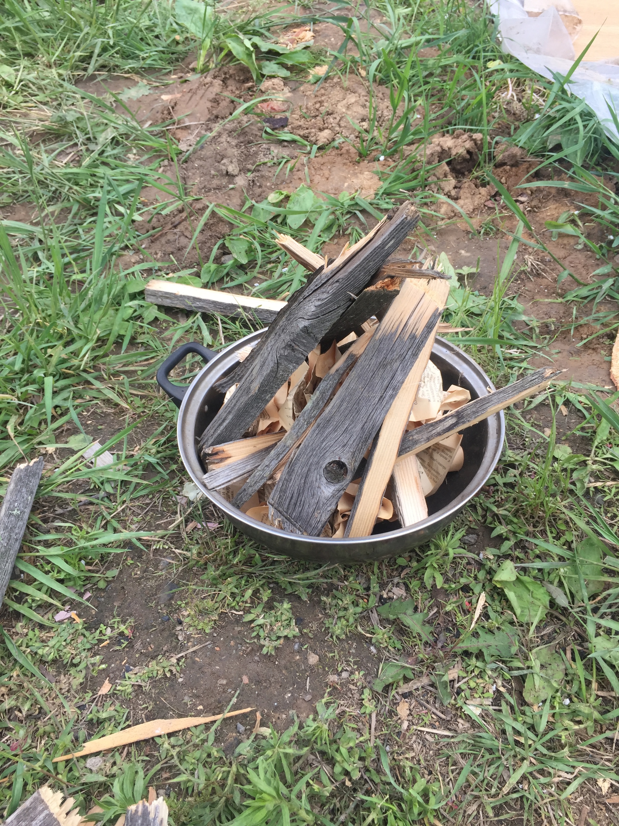 When given a saucepan and asked to cook sausages - My, Pan, Dacha