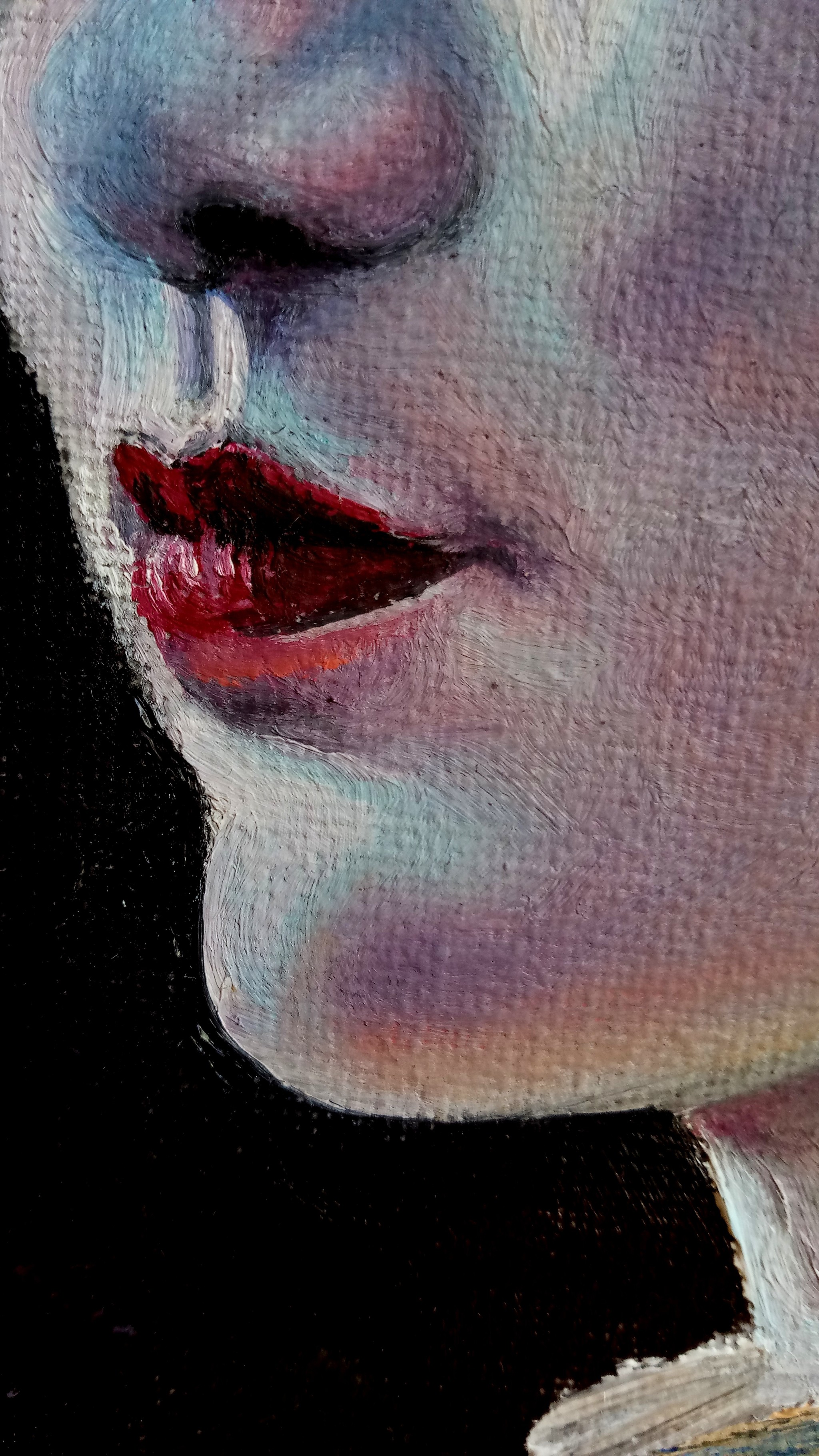 First oil painting - My, Portrait, Oil painting, Geisha, Drawing, Creation, Artist, Art, Illustrations, Longpost