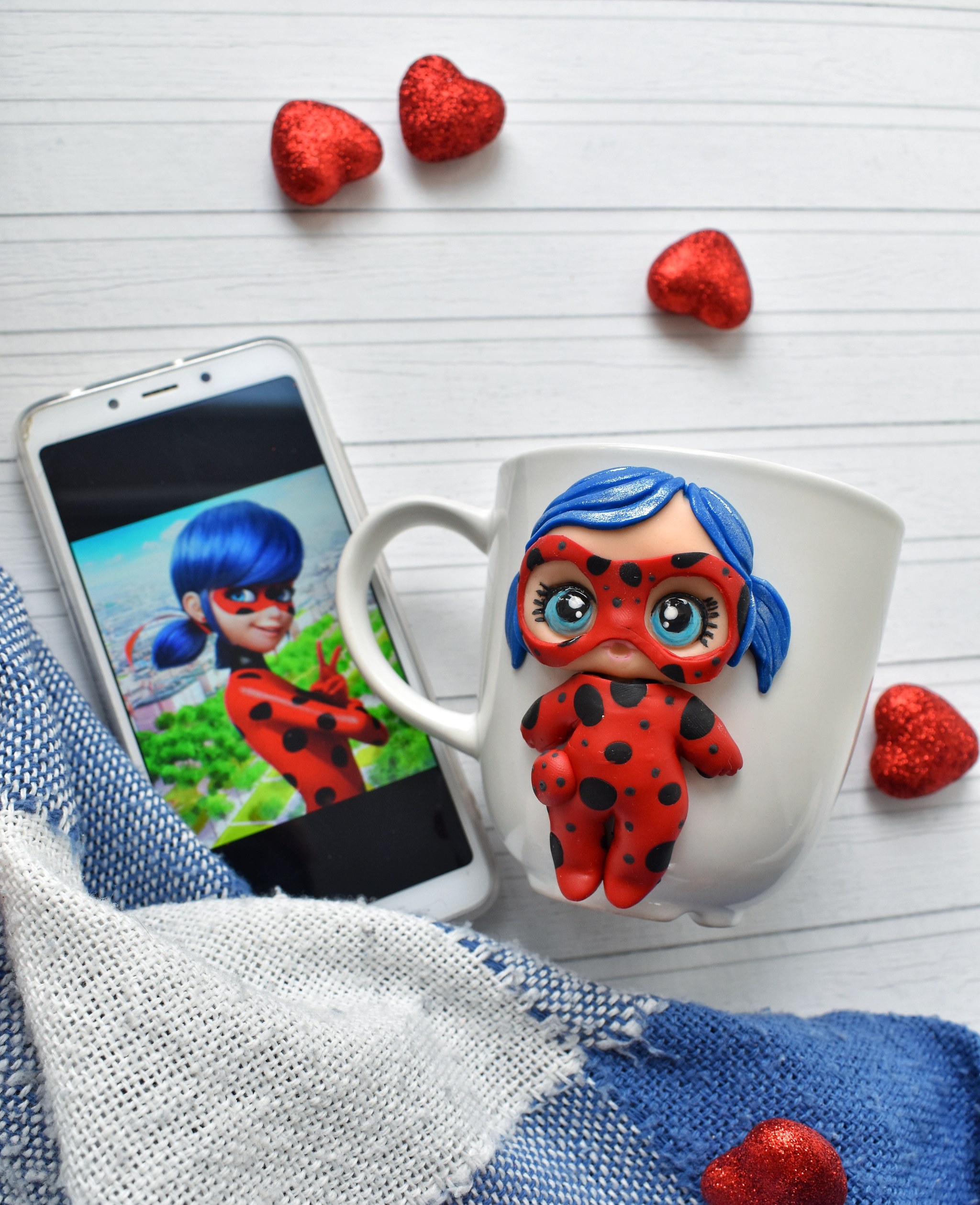 Mugs with Lol dolls - My, Mug with decor, Presents, Decor, Polymer clay, Longpost, Needlework without process