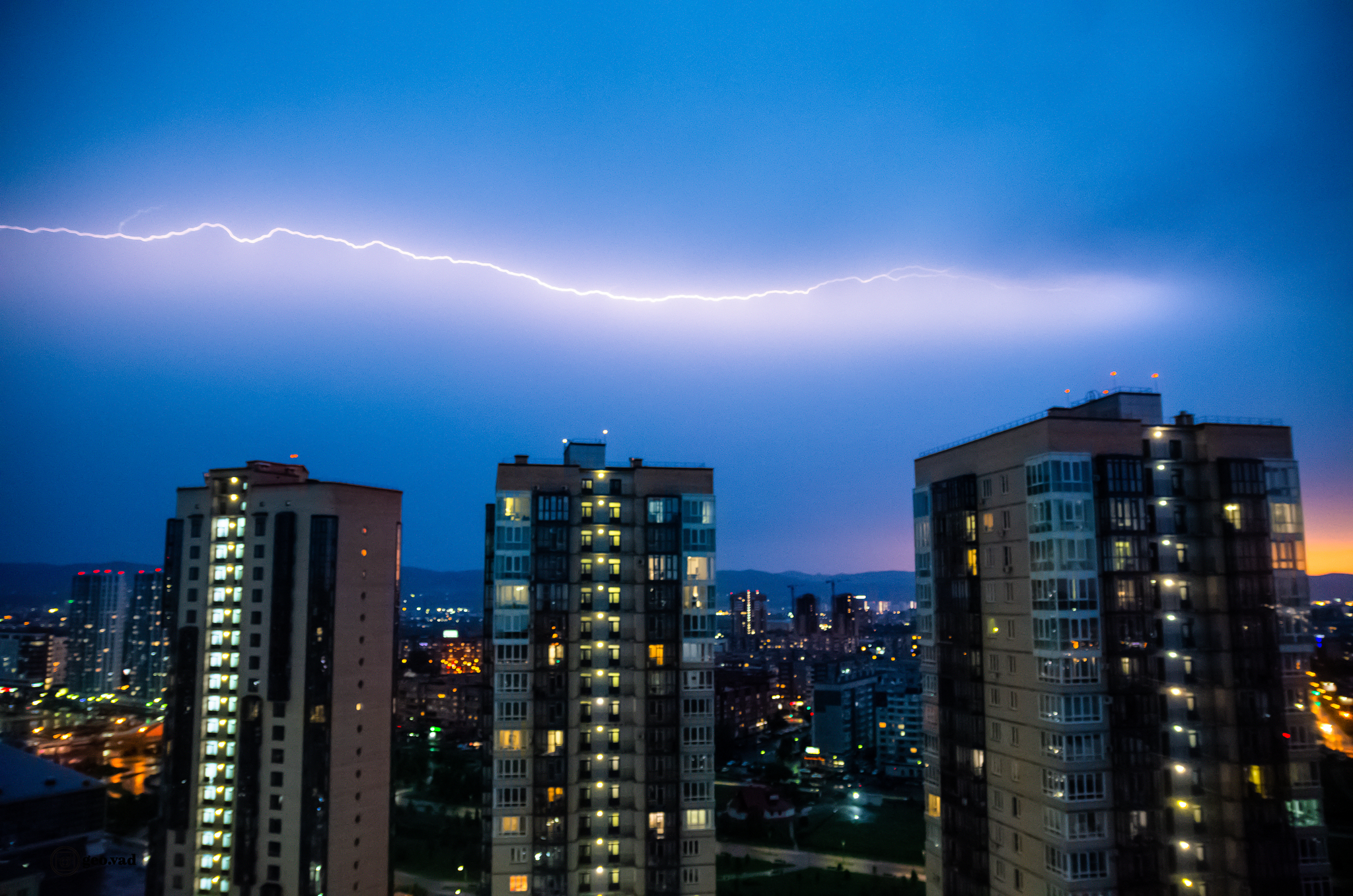 Lightning - My, The photo, Lightning, Siberia, Longpost