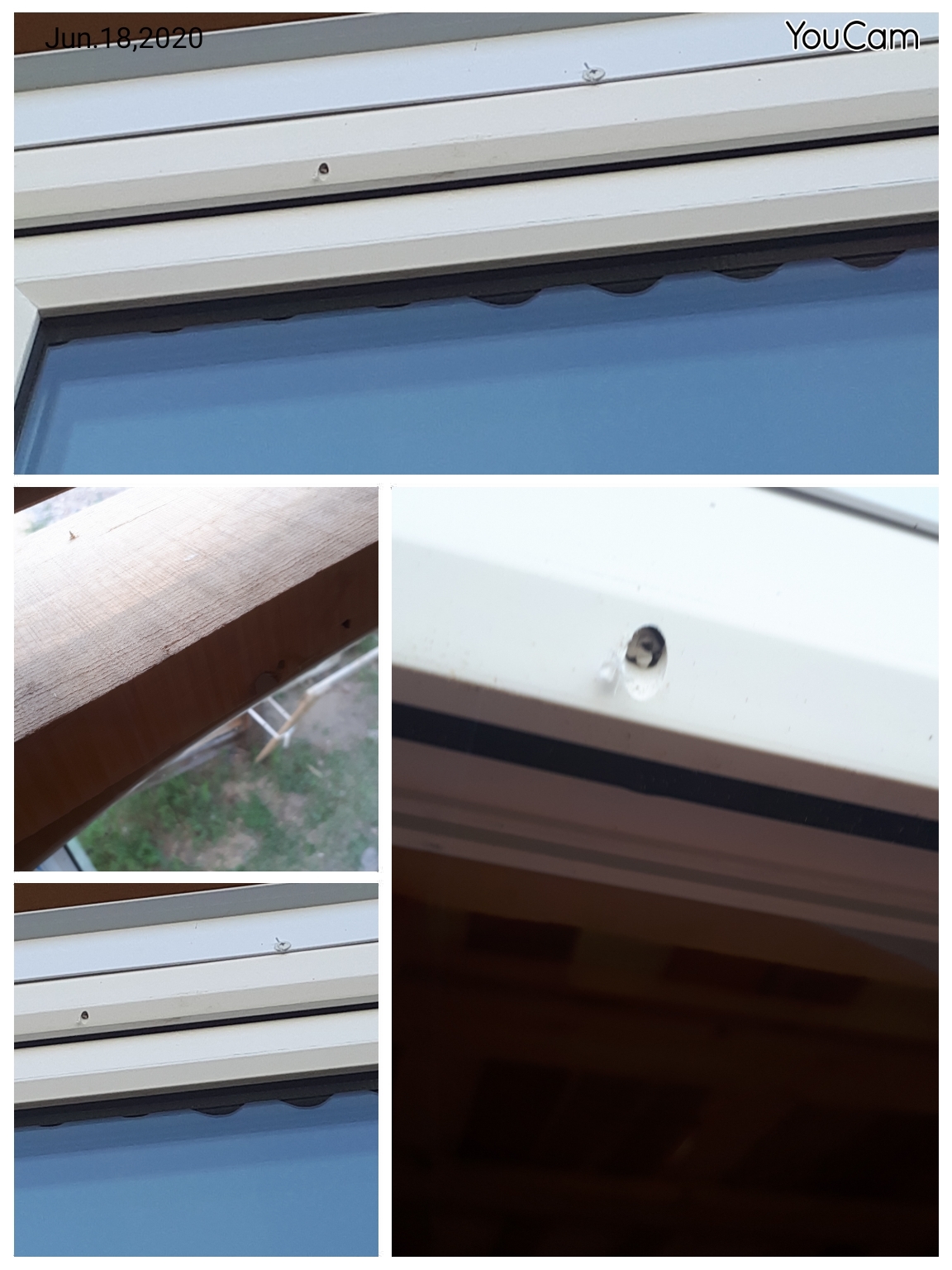 Plastic window drilled - Repair, PVC windows, Unknown crap, Question