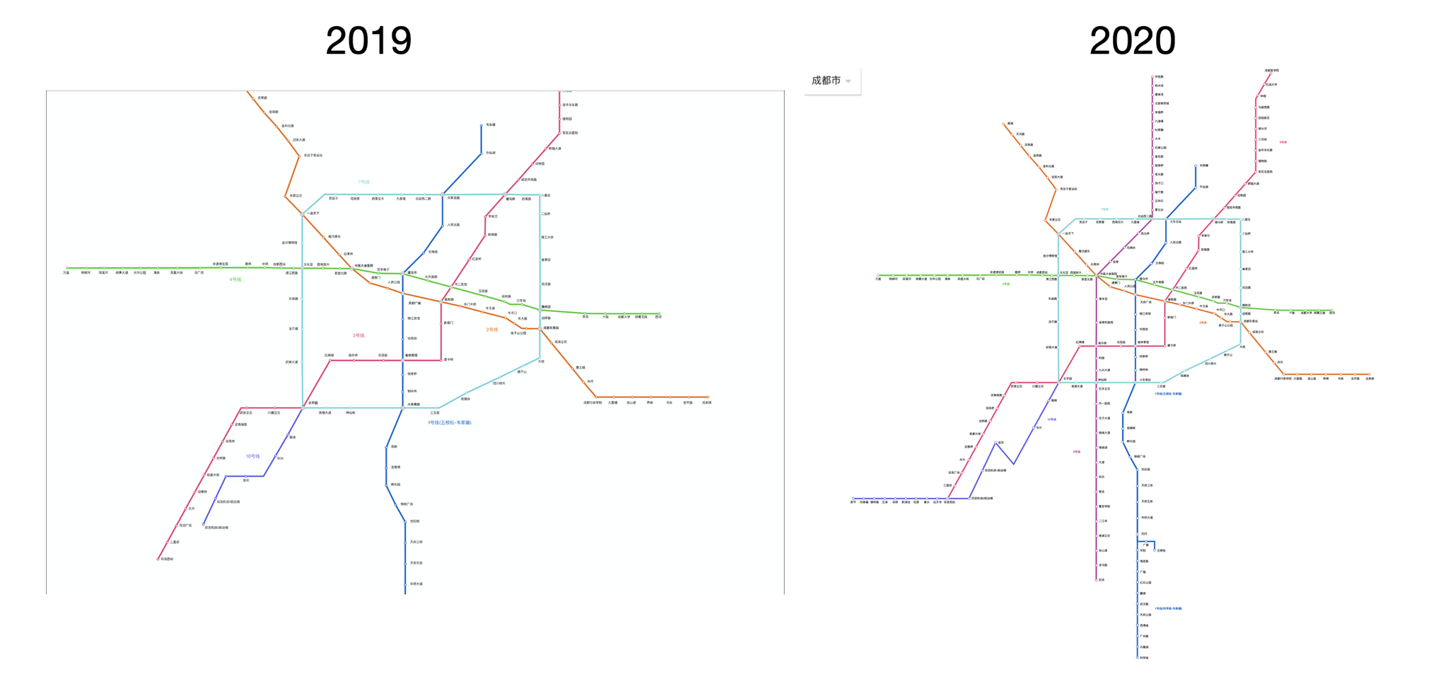 Схема путевого развития петербургского метрополитена