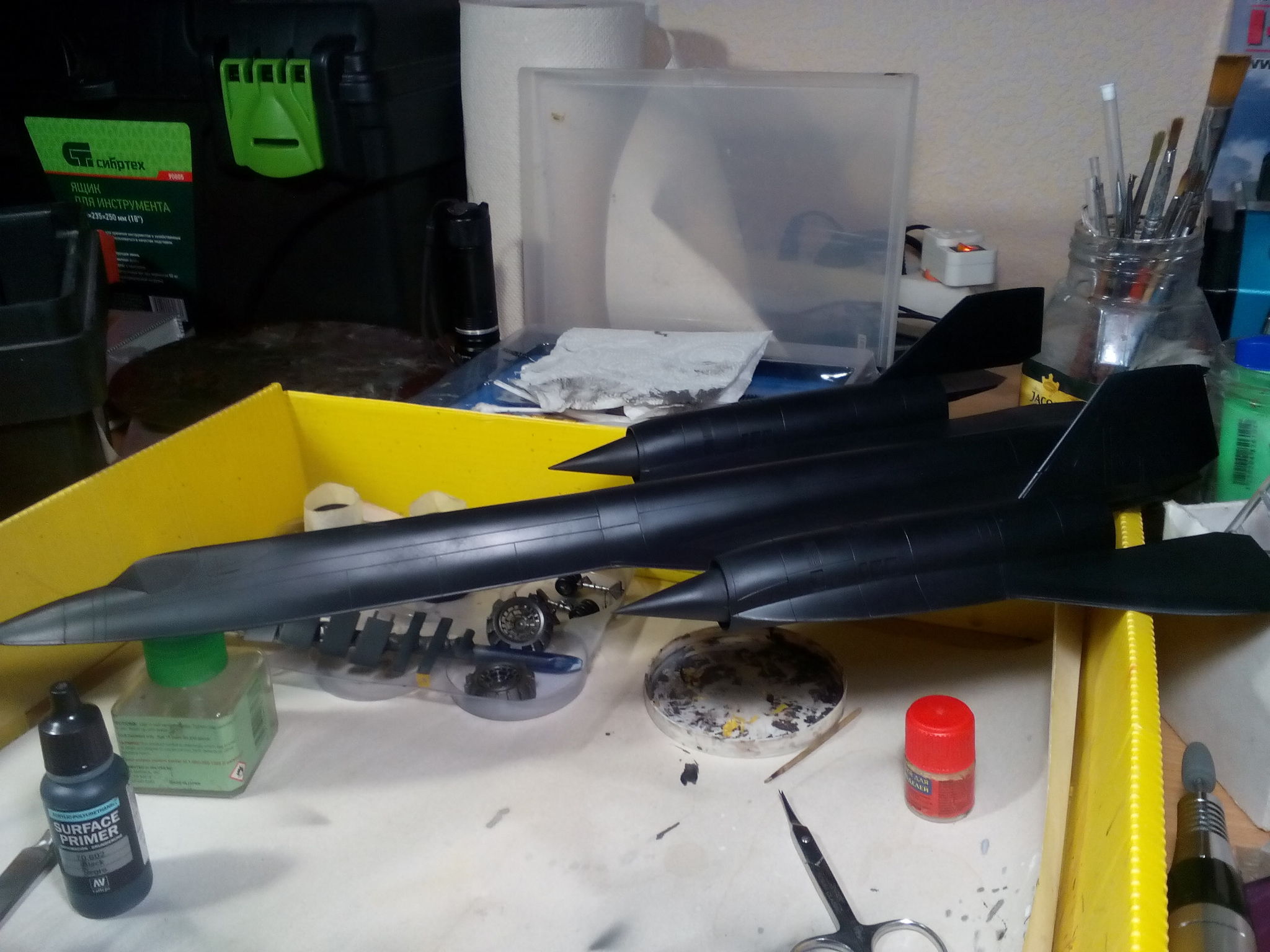 Lockheed SR-71 Blackbird, Моделист (Academy), 1/72. Заметки по сборке - Моё, Стендовый моделизм, Авиамоделизм, Сборная модель, Сборка, Аэрография, Хобби, Sr-71, Авиация, Длиннопост