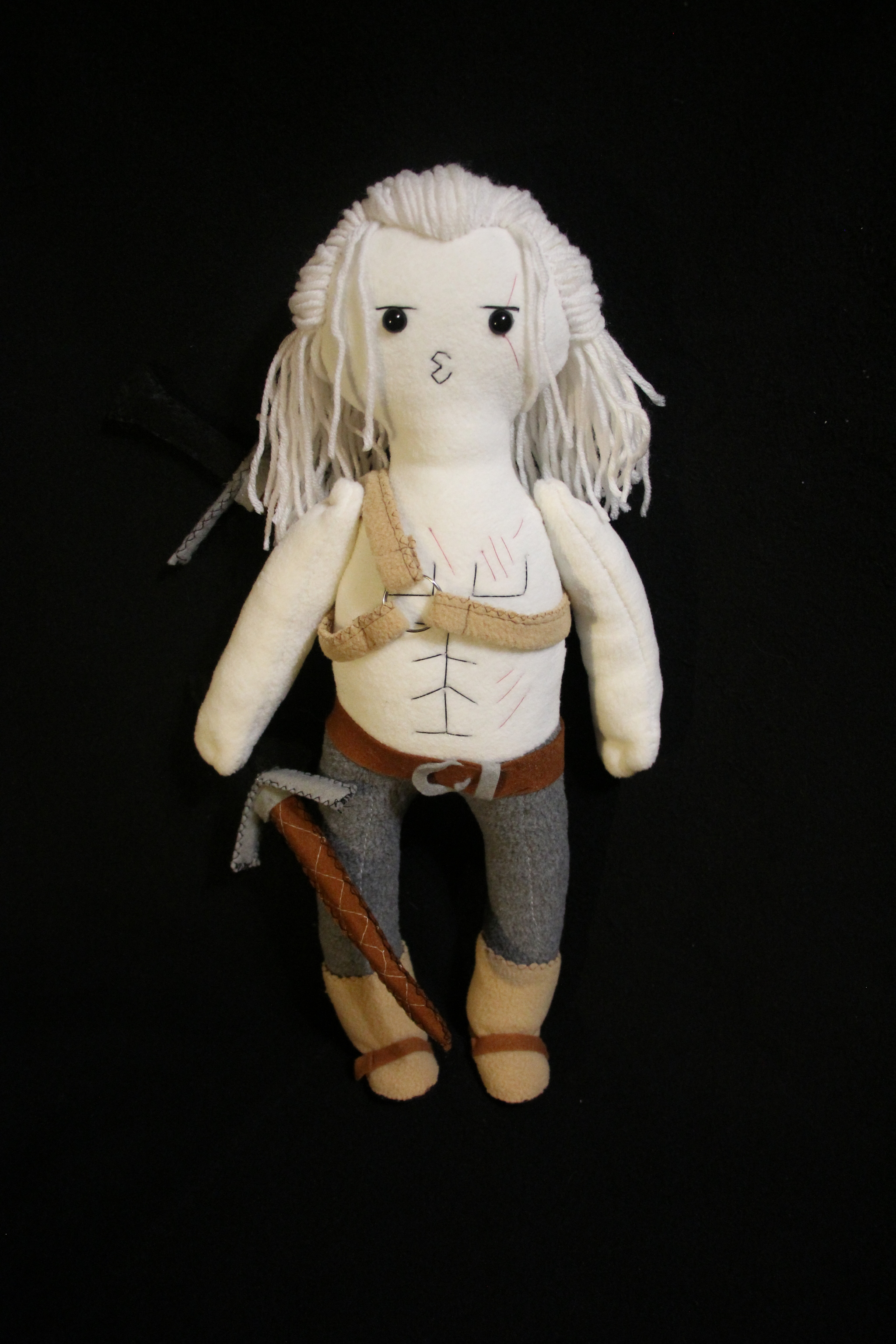 Geralt without armor - My, Witcher, The Witcher 3: Wild Hunt, Geralt of Rivia, Handmade, Longpost, Needlework without process