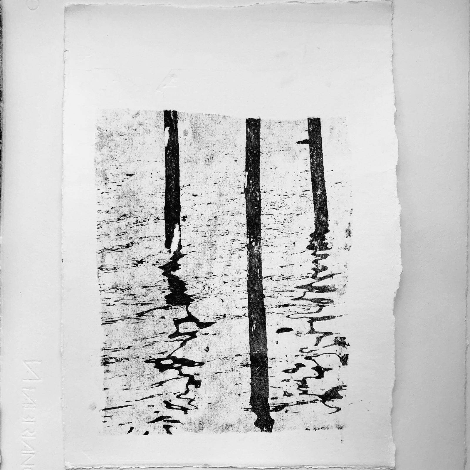 Venice in author's monotypes - My, Handmade, Black and white, Seal, Longpost, Mobile photography