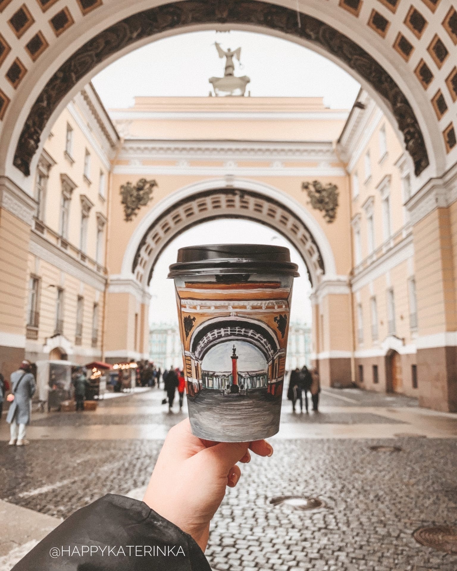 Saint Petersburg painted on coffee cups - My, Saint Petersburg, Art, Painting, Coffee, Longpost, Coffee cups