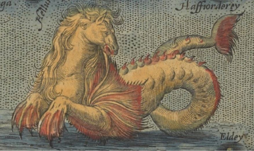 Sea monsters from the Carta Marina of the famous Scandinavian traveler Olaf Magnus, published in the 16th century - Cards, Geography, Monster, Monster, Images, Longpost