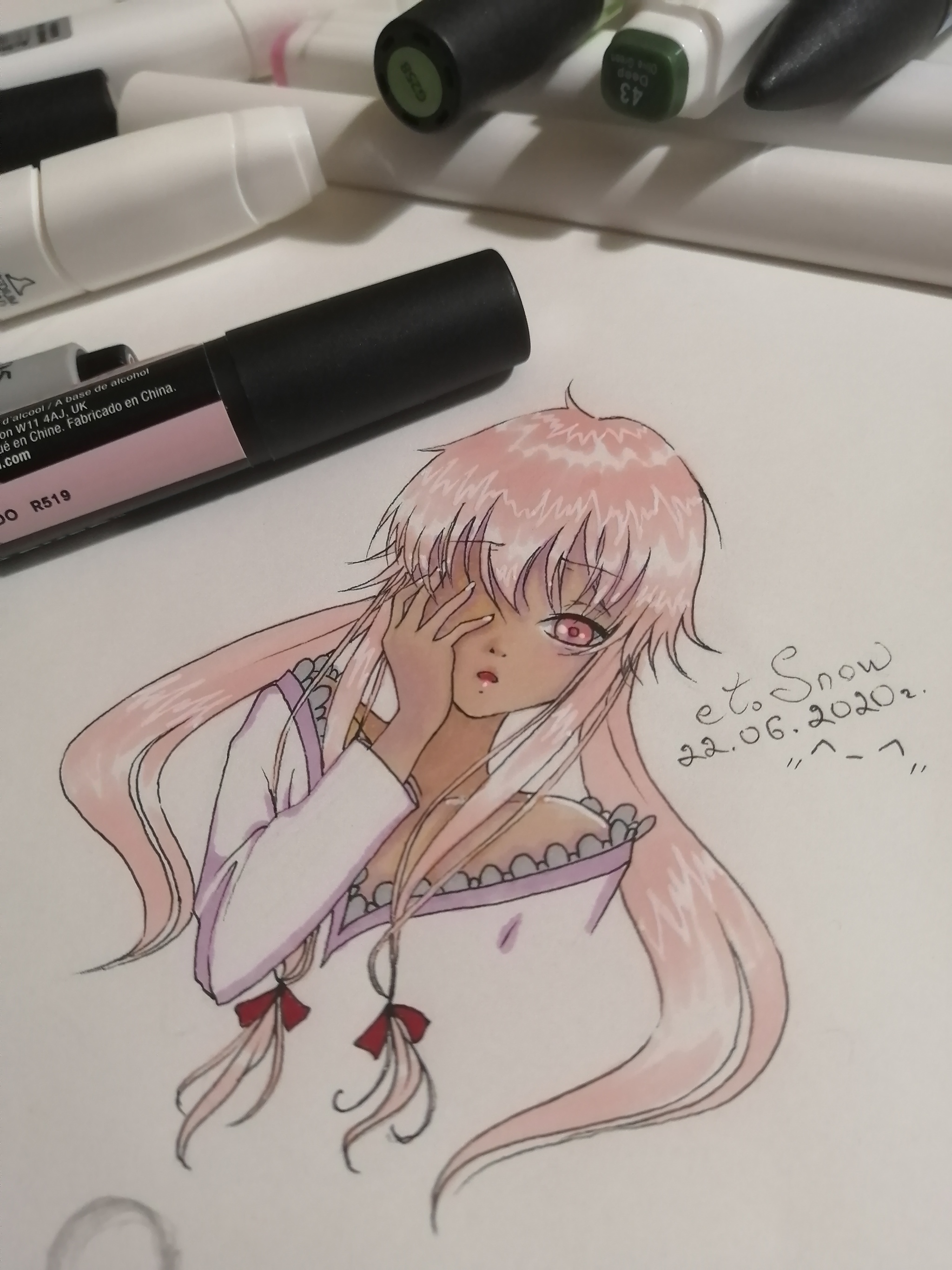 Alive, really, haha - Anime art, Traditional, Sailor Moon, Yuno gasai, Zero two, Longpost