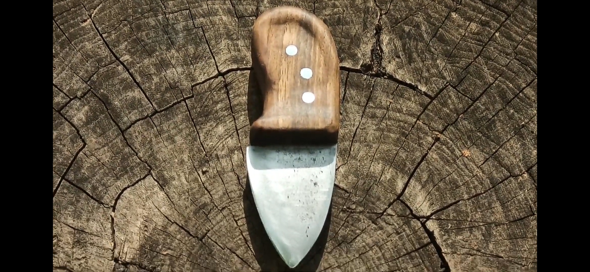 Fishing knife made from a broken blade - My, Knife, With your own hands, Woodworking, Handle, Homemade, Quarantine, Video, Longpost