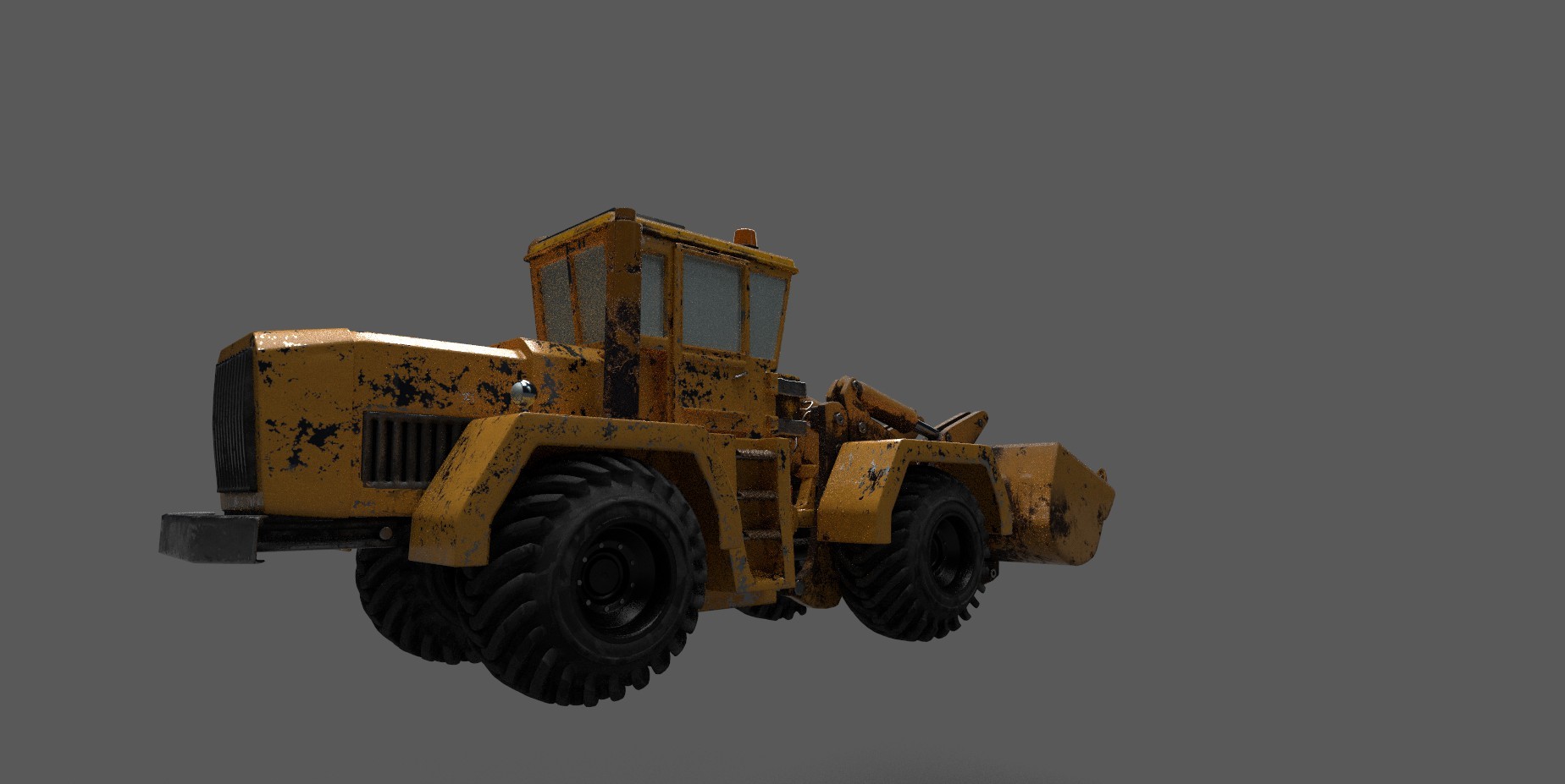 Hello colleagues. I decided to try to model heavy equipment. We present to your attention the first experience in this area - My, Autodesk Maya, Substance painter, Tractor, Loader, K-700, Longpost