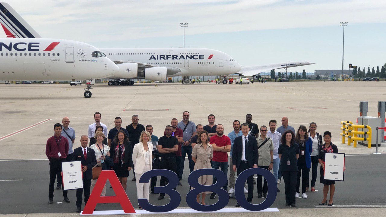 Вот и все. А380 Air France совершил последний полет - Air France, Airbus A380, Самолет, Прощание, Фотография, Авиация, Длиннопост