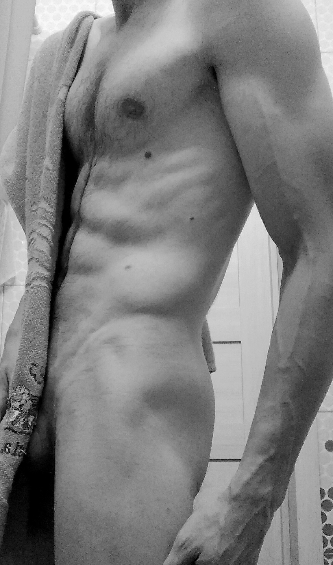 Did you miss? - NSFW, My, Naked torso, Towel