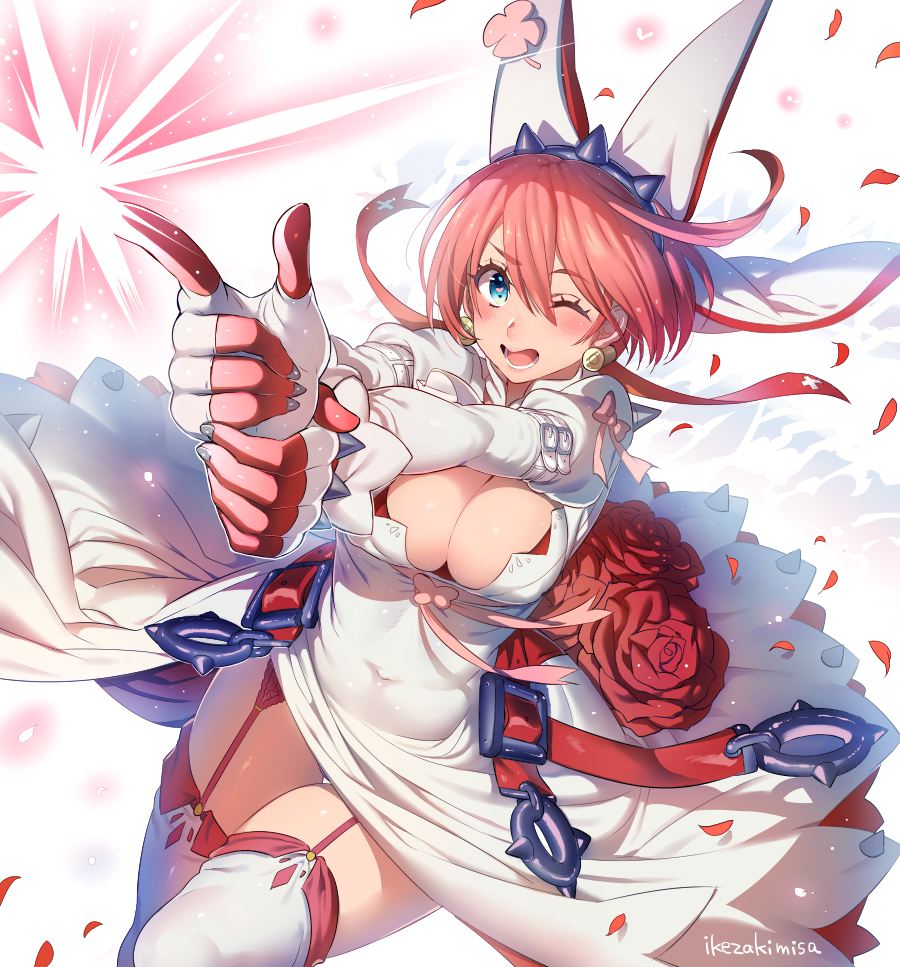 Elphelt Valentine - Ikezaki misa, Guilty gear, Elphelt Valentine, Boobs, Stockings, Wedding Dress, Anime, Anime art, Longpost