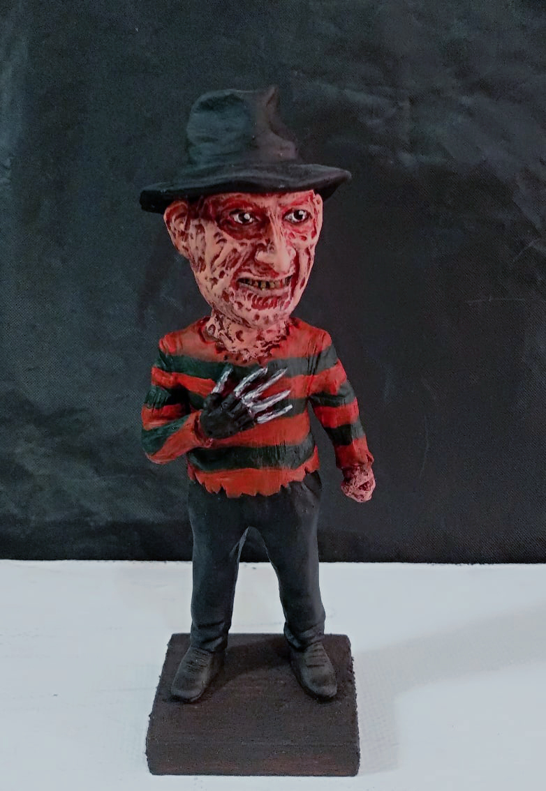 Miniature Freddy Krueger - My, Needlework with process, Freddy Krueger, Handmade, Miniature, Miniature, Art, Art, Artist, Longpost