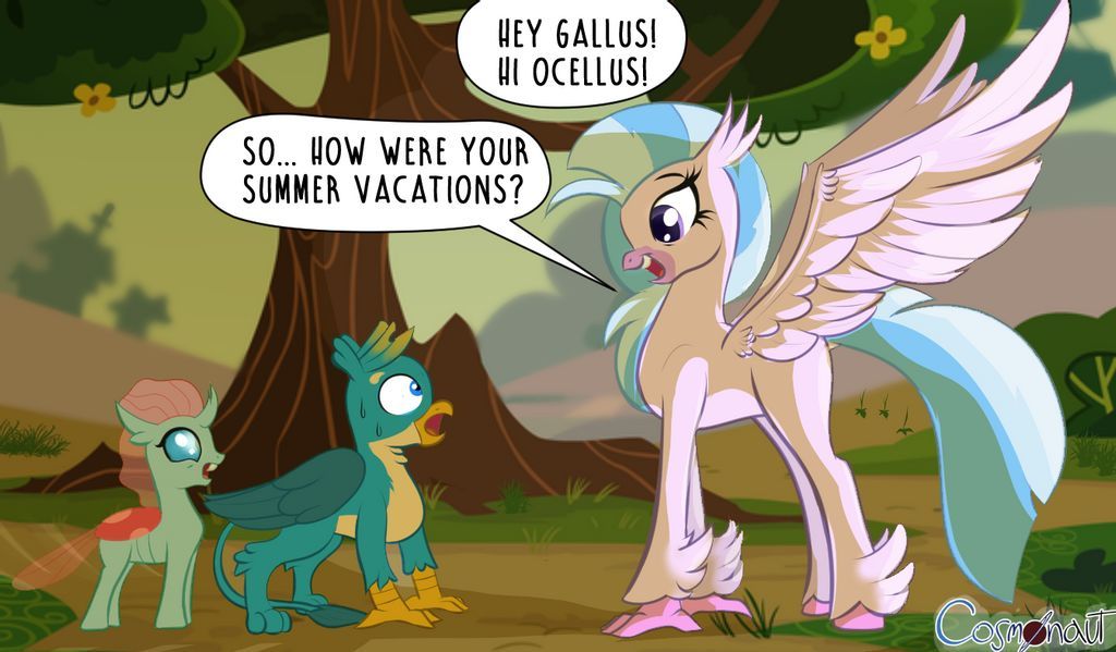 After summer holidays - My little pony, Silverstream, Ocellus, Gallus