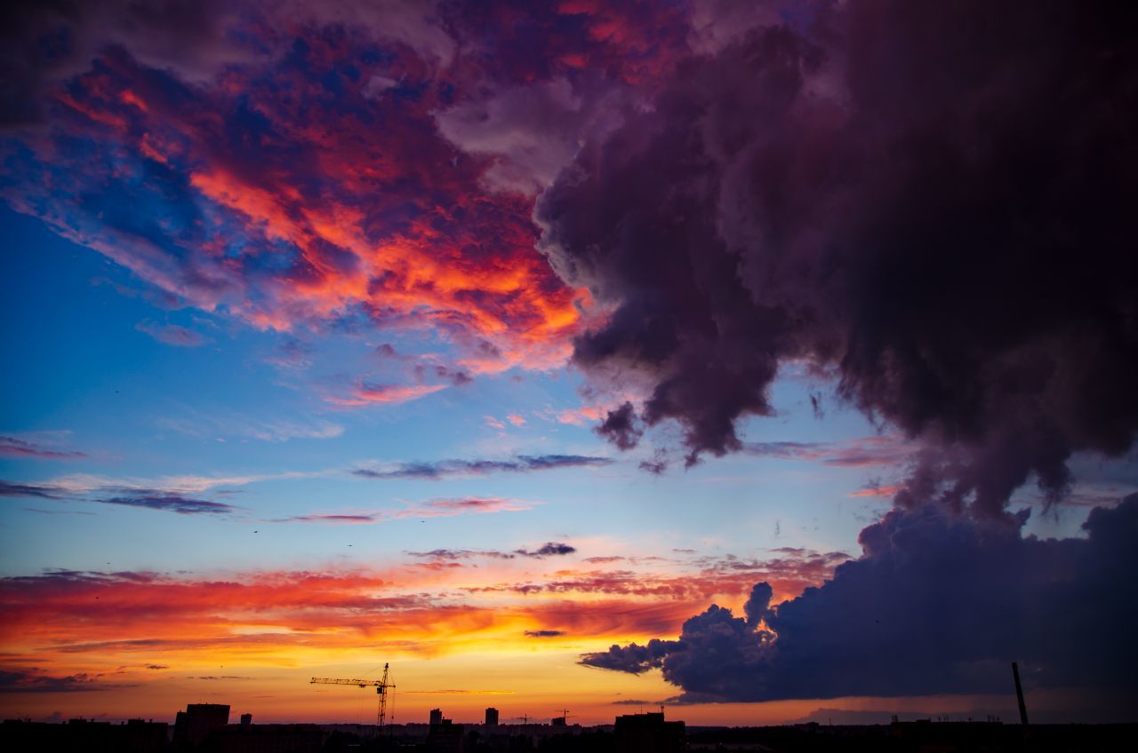 Pink sunset - My, Sunset, Sky, Clouds, Republic of Belarus