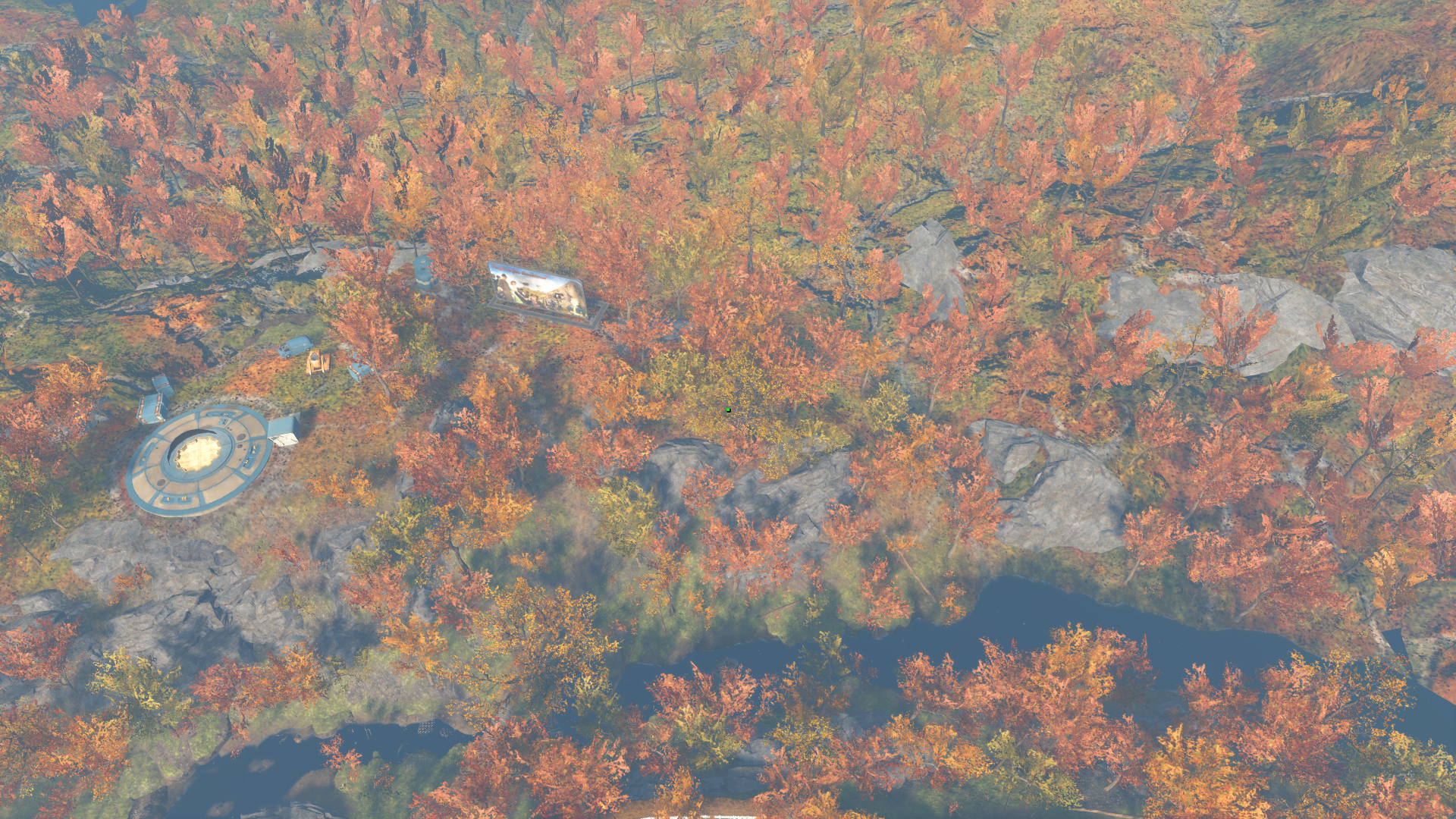 Peaceful Sanctuary Hills. View from above. Fallout 4 - My, Fallout 4, Screenshot, Peace, Before the war, Longpost