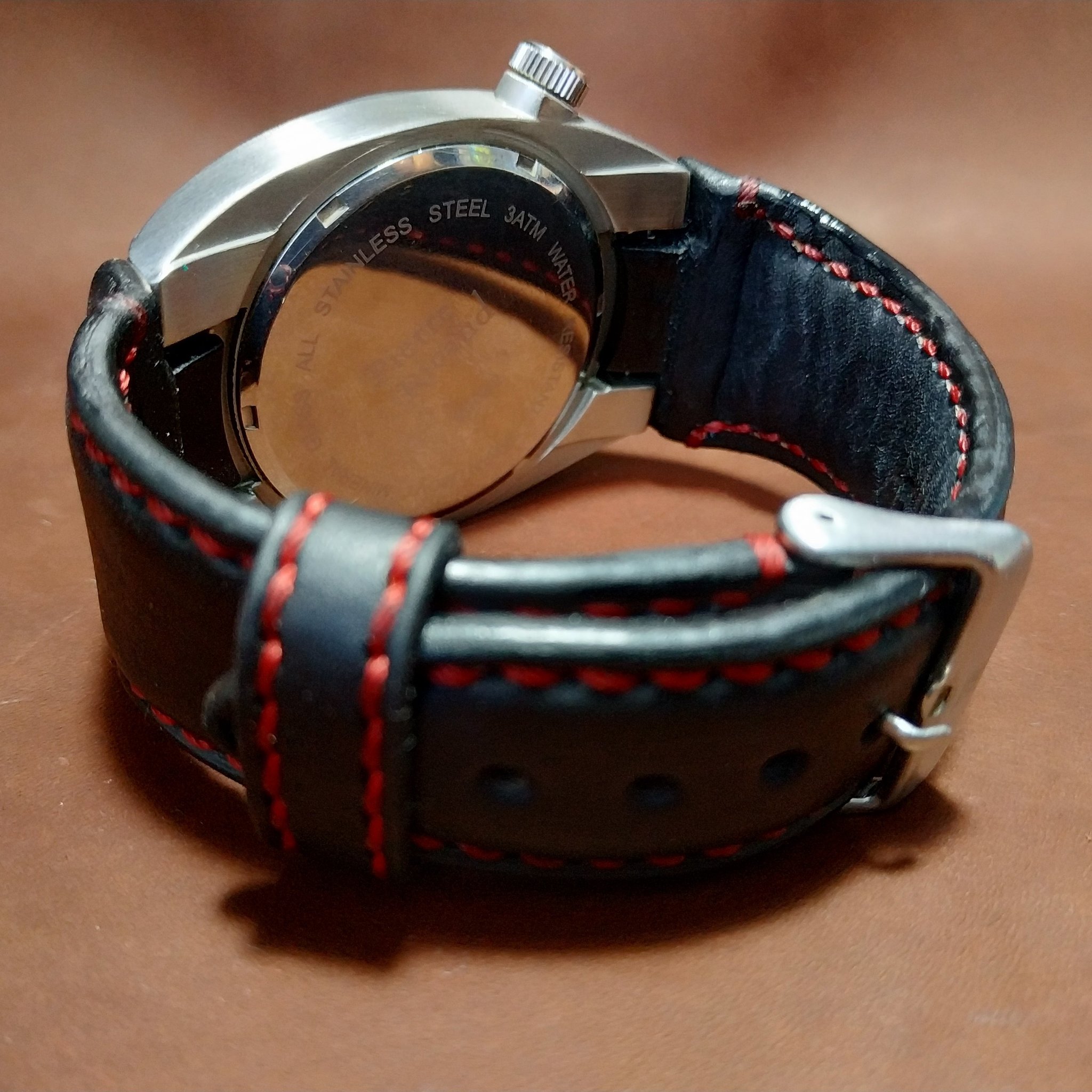 Watch strap, leather - My, Leather, Strap, Leather products, Needlework without process, Longpost