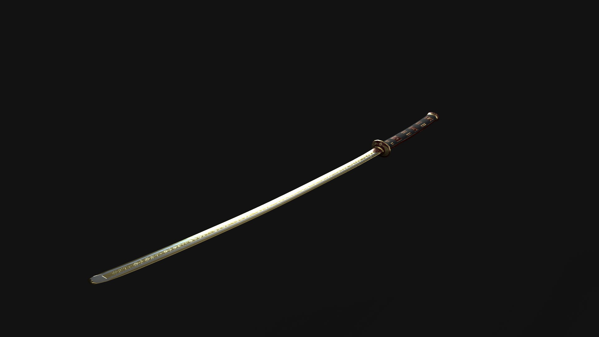 Samurai modeling - My, 3D, 3D graphics, 3D modeling, 3DS max, Substance painter, Substancepainter, Sword, Katana, Longpost