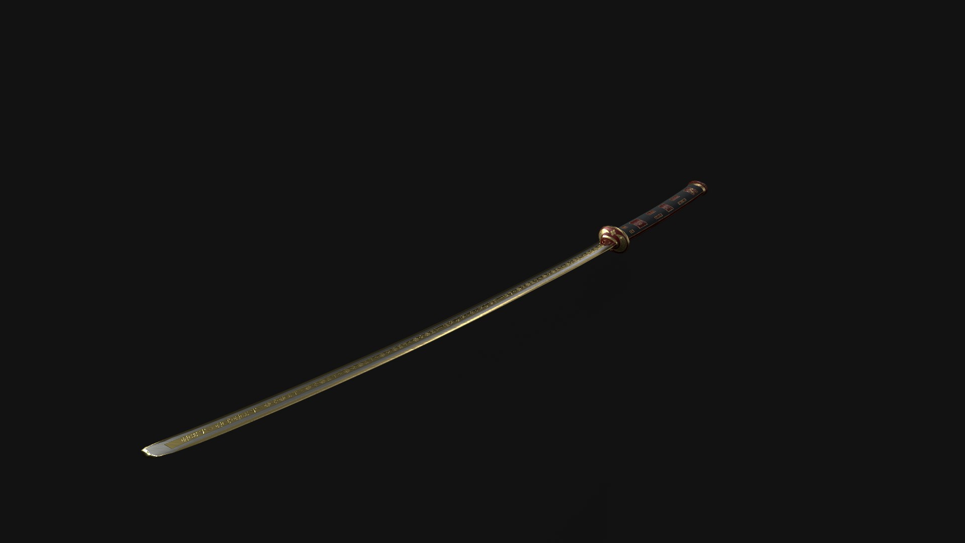 Samurai modeling - My, 3D, 3D graphics, 3D modeling, 3DS max, Substance painter, Substancepainter, Sword, Katana, Longpost