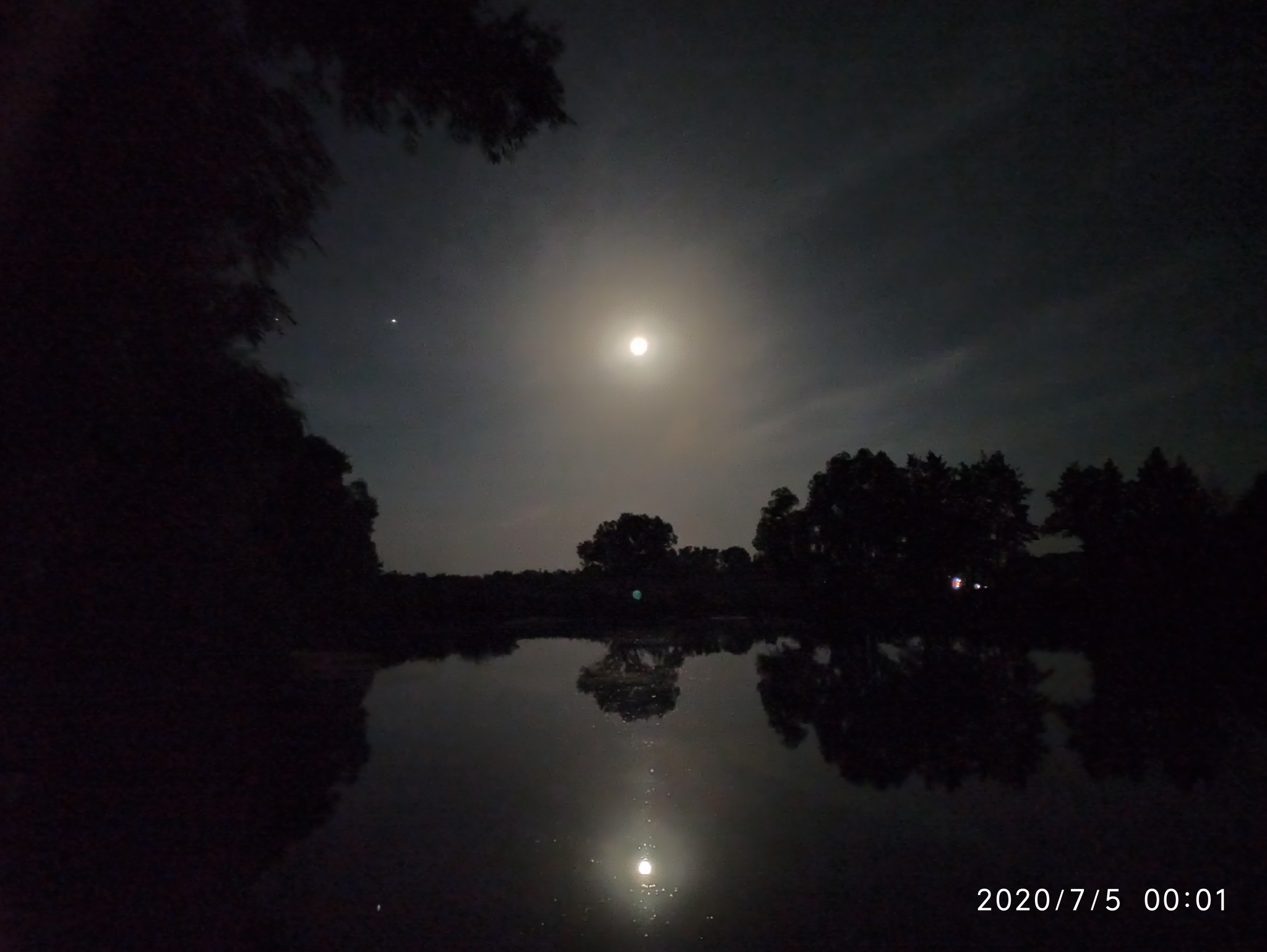 Night Moon - My, The photo, moon, Night, River