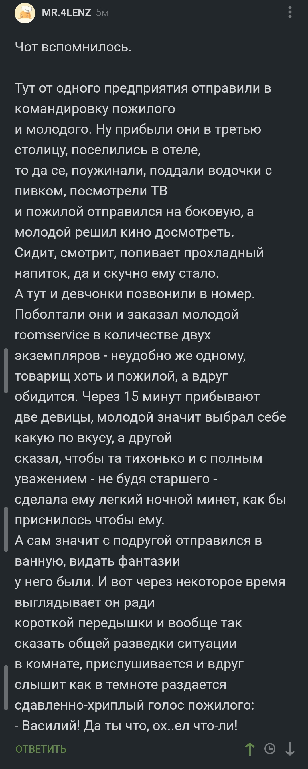 Василий... - Текст, Нежданчик, Юмор, Длиннопост, Комментарии на Пикабу