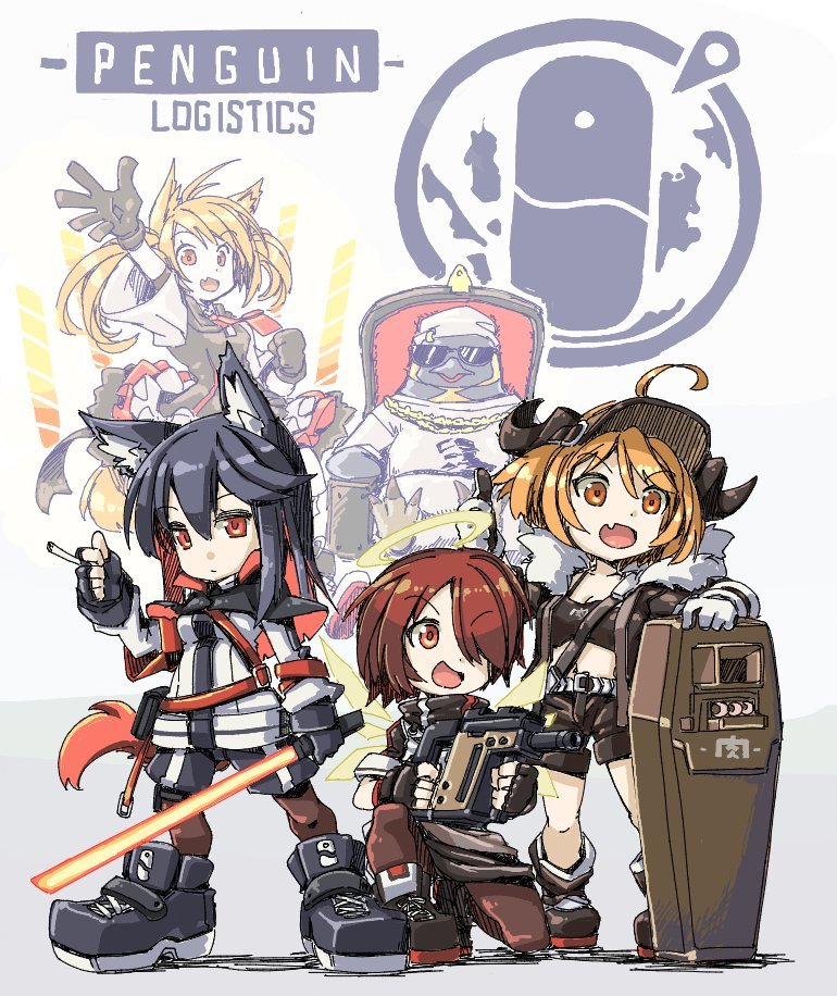 They are the best in their business - Anime, Anime art, Arknights, Exusiai, Mobile games, Croissant, Texas (Arknights), Sora (Arknights)