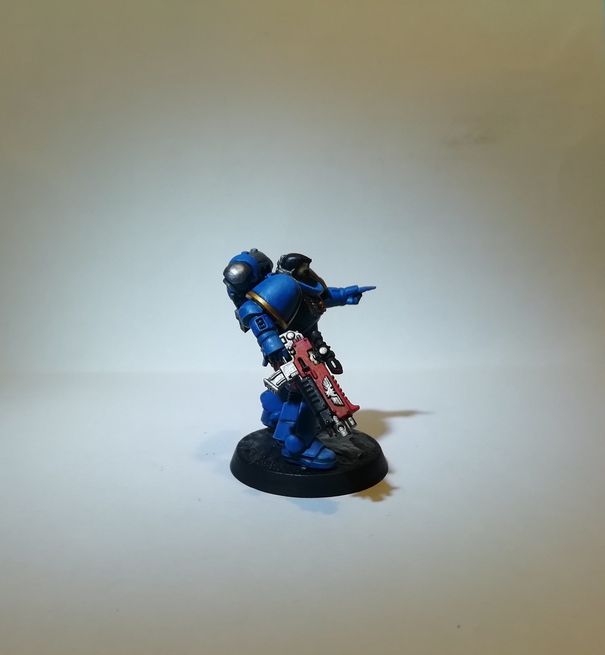 Attempt to paint Space Marine 5 - My, Warhammer 40k, Space Marine, Painting miniatures, Longpost