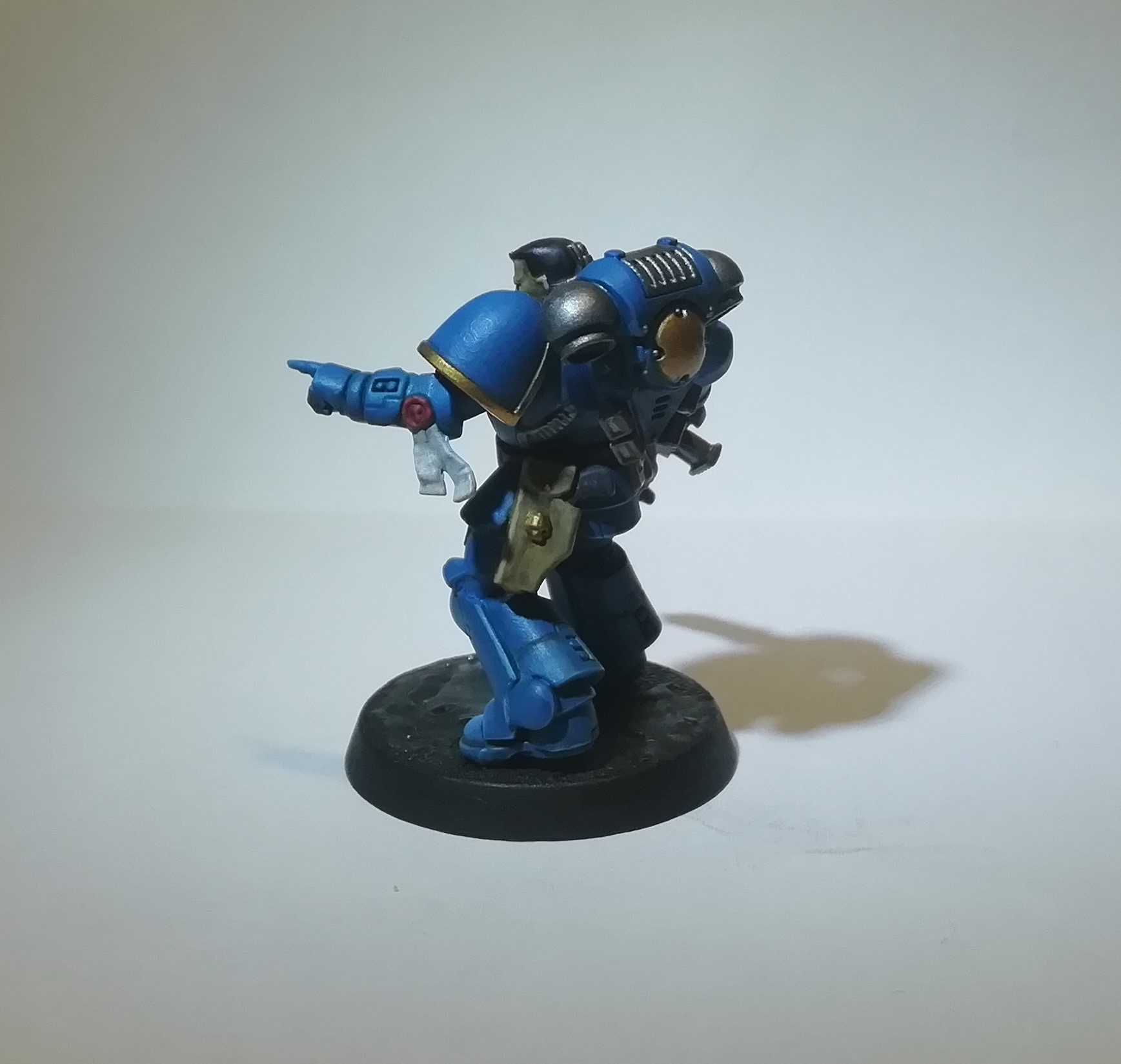 Attempt to paint Space Marine 5 - My, Warhammer 40k, Space Marine, Painting miniatures, Longpost