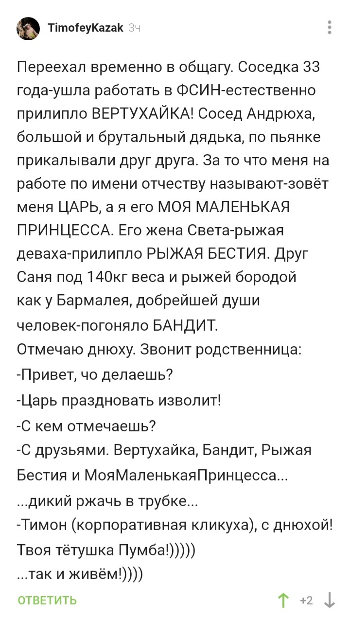 Моя маленькая принцесса и царь (про клички) - Кличка, Комментарии на Пикабу, Юмор