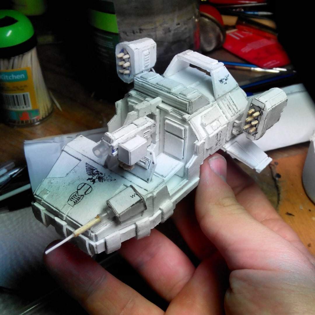 Paper Landspeeders` attack - Моё, Warhammer 40k, Wh miniatures, Papercraft, Длиннопост, Моделизм