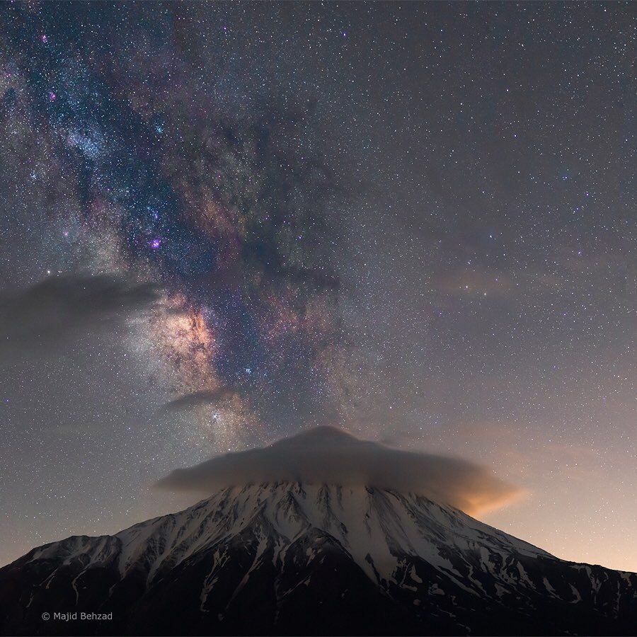 Mount Damavand, Iran - The photo, Nature, The mountains, Starry sky, Iran