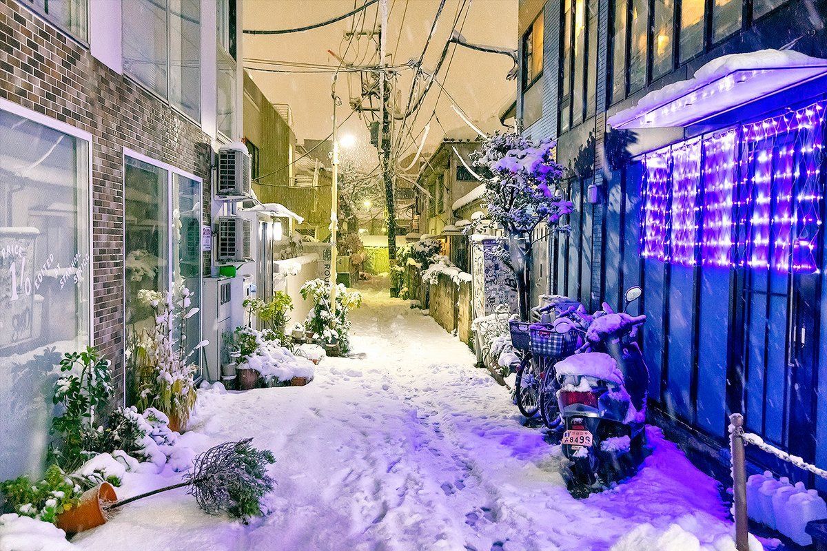 Tokyo in winter - Japan, Tokyo, Winter, Snow, Longpost